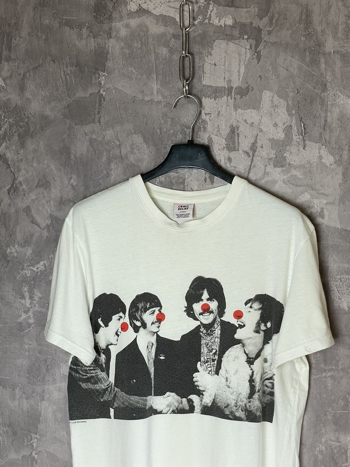 Vintage T-Shirt Comic Relief Tee Big Print Clown Y2k Style Size US XS / EU 42 / 0 - 2 Thumbnail