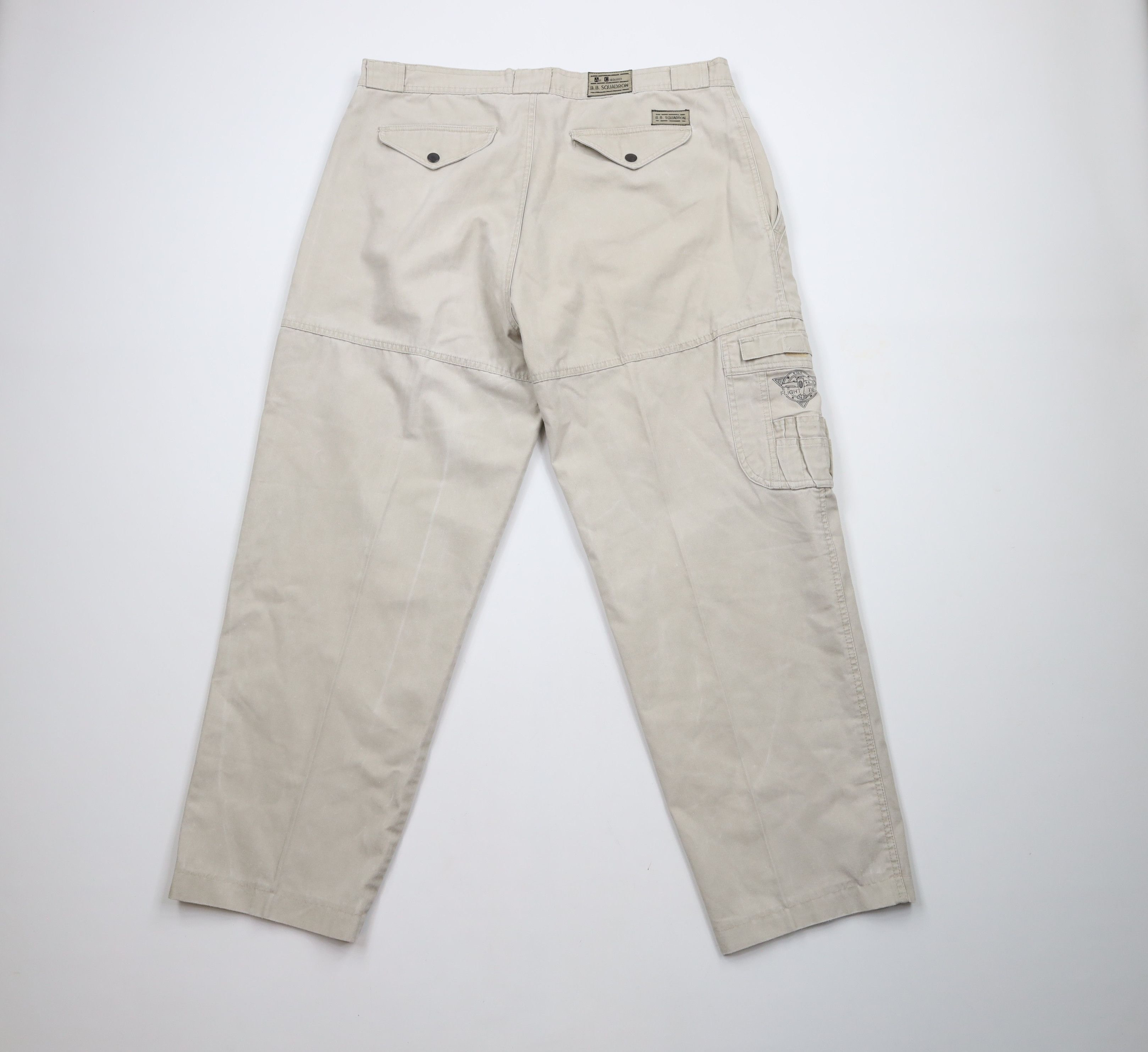 Vintage Vintage 90s Streetwear Pleated Wide Leg Dungaree Chino Pants Size US 38 / EU 54 - 10 Thumbnail