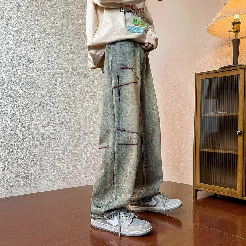 Japanese Brand × Jean Retro washed loose straight leg jeans Size US 32 / EU 48 - 4 Thumbnail