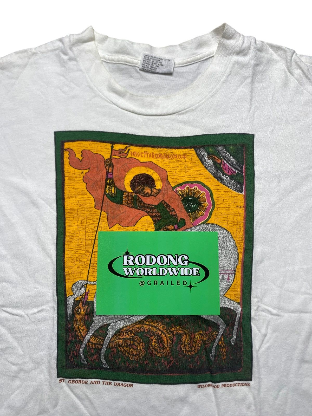 Vintage VINTAGE ART TEE WILDWOOD PRODUCTION ST GEORGE AND THE DRAGON Size US M / EU 48-50 / 2 - 3 Thumbnail