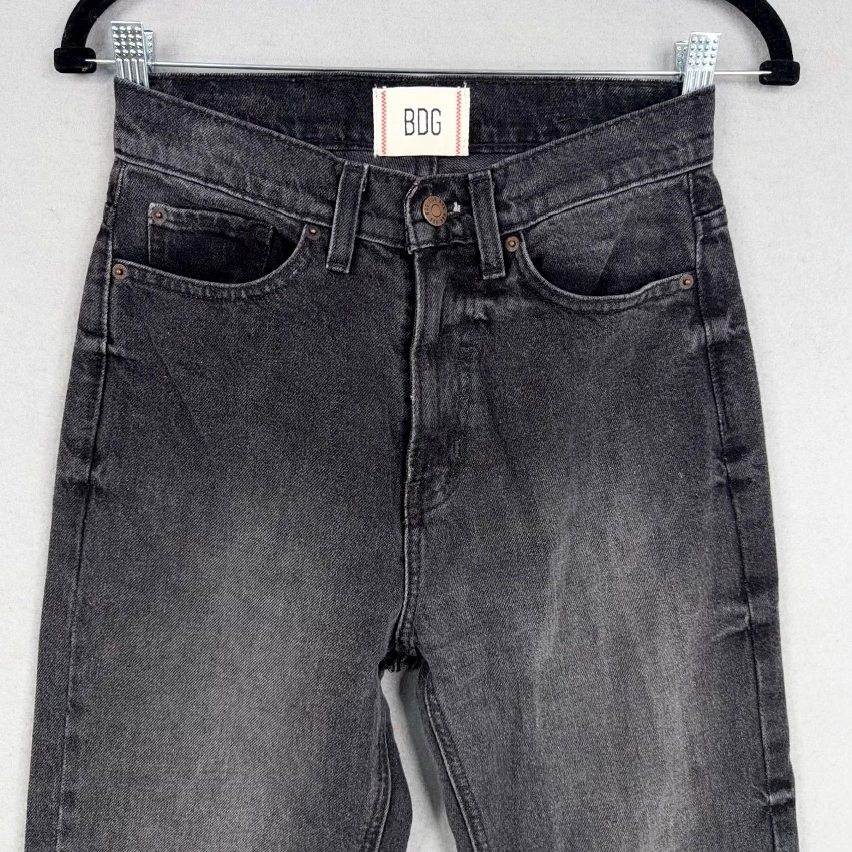 Bdg BDG Jeans Womens 25 Black Cowboy Jean High Rise Straight 100% Cotton Jeans Mens? Girls? Size 42" / US 20 - 2 Thumbnail