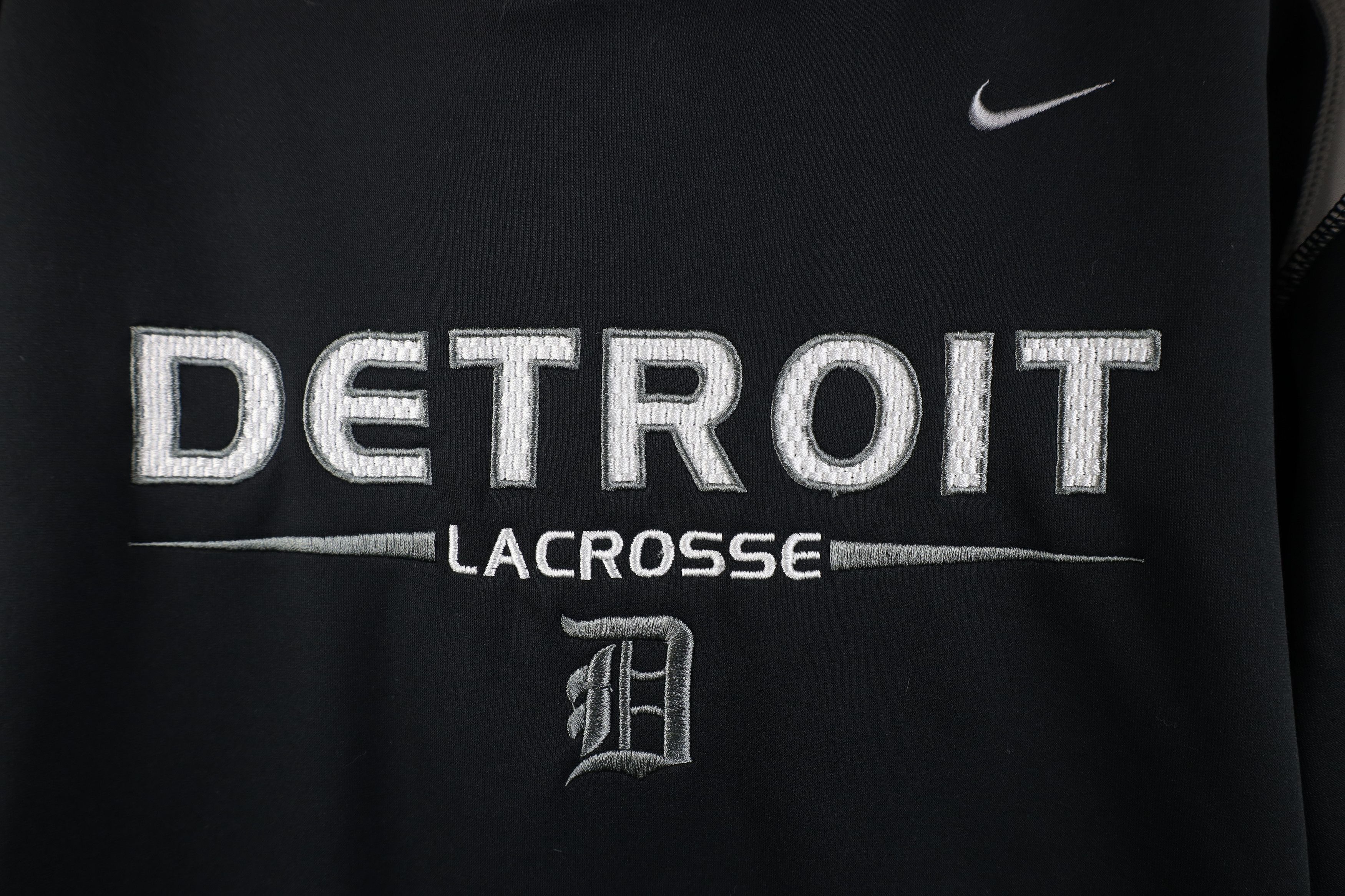 Nike Vintage Nike Scott Mini Swoosh Detroit Lacrosse Hoodie Black Size US M / EU 48-50 / 2 - 4 Thumbnail