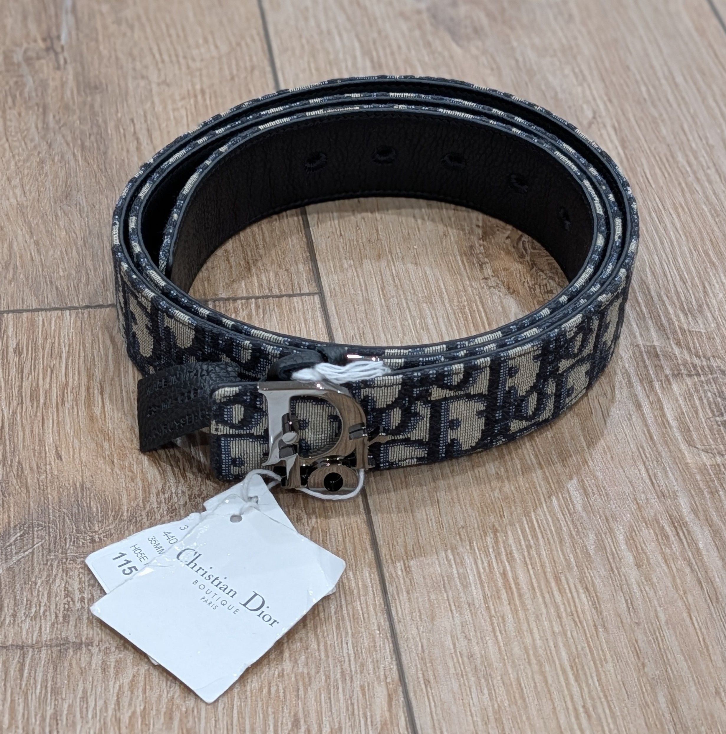 Dior Christian Dior Monogram Logo Textile/Leather Belt 115 US 46 Size 46 - 1 Thumbnail