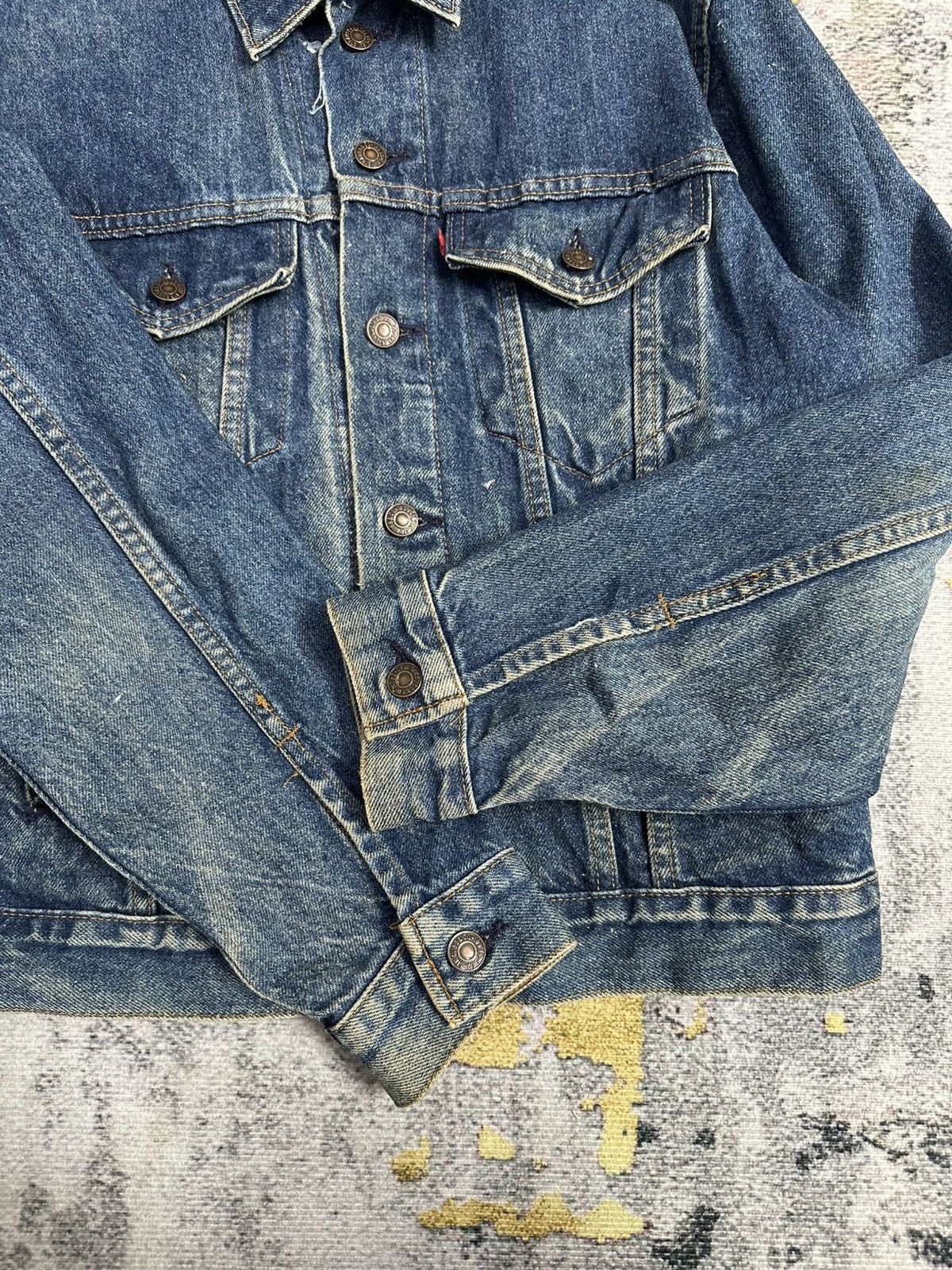 Levi's Vintage Clothing Vintage Levis Denim Trucker Jacket – Made In USA 70s Style Size US S / EU 44-46 / 1 - 13 Thumbnail