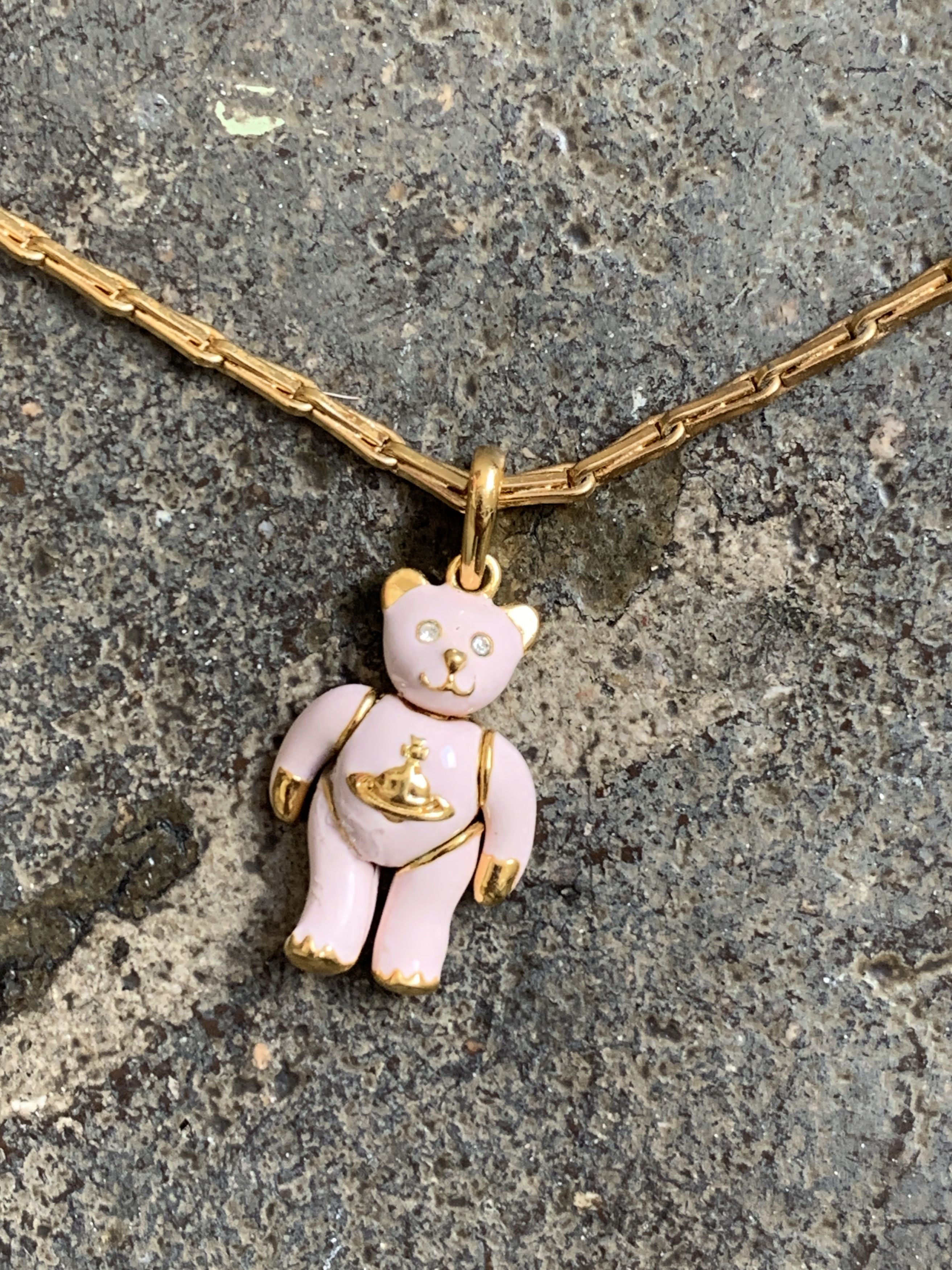 Vivienne Westwood Vintage Pink teddy Bear Choiker Necklace w/ Swarovski Size ONE SIZE - 2 Thumbnail