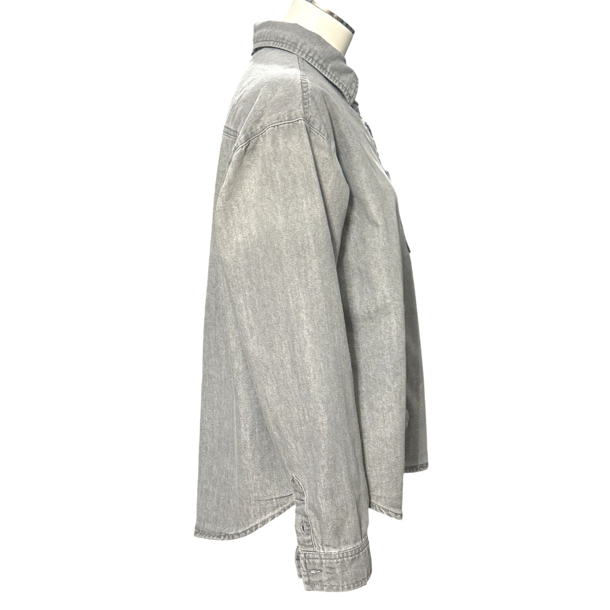 Seven 7 Seven7 Denim Gray Long Sleeve Button Up Shirt Cotton Blend C Size M / US 6-8 / IT 42-44 - 4 Thumbnail