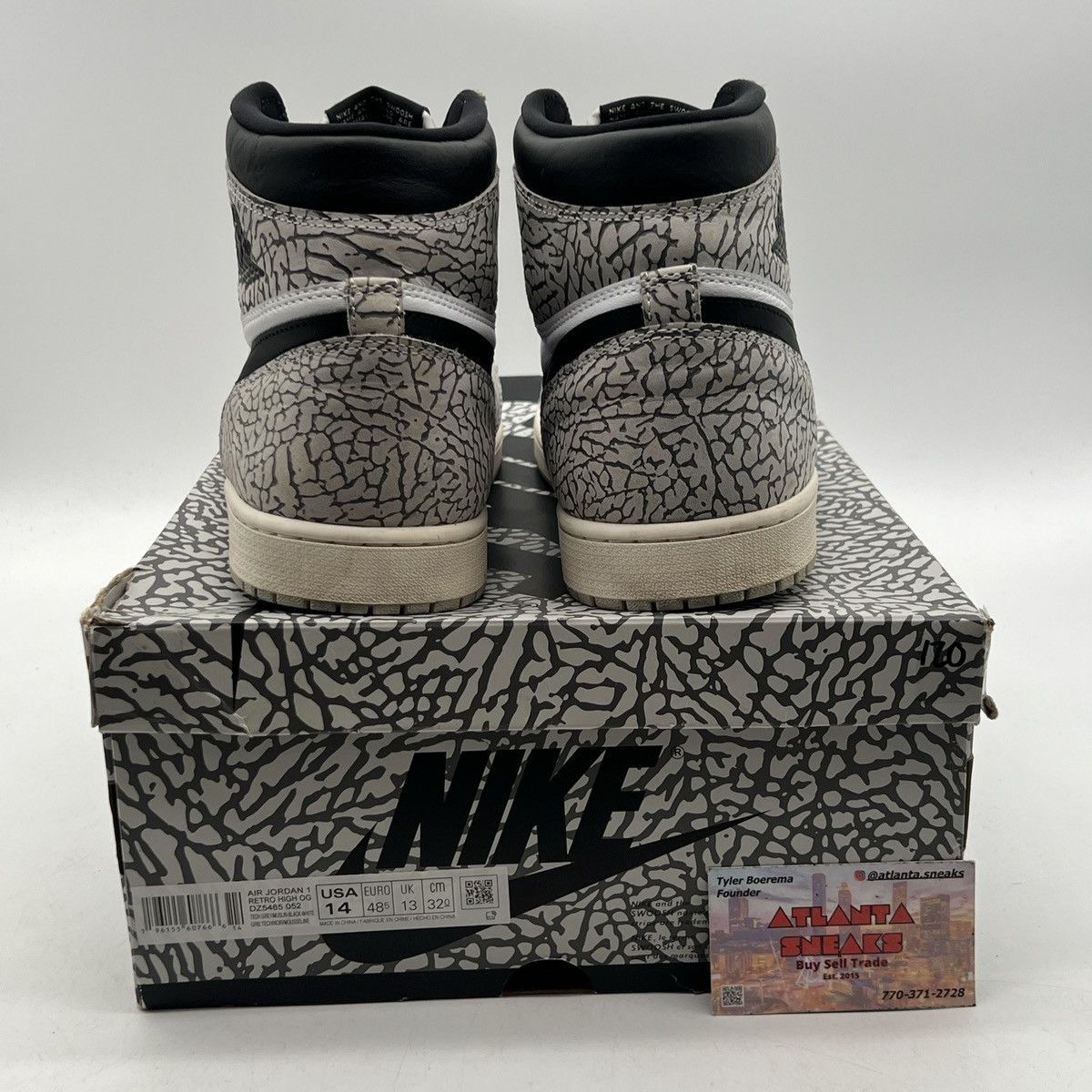 Nike Air Jordan 1 High white cement Size US 14 / EU 47 - 3 Thumbnail