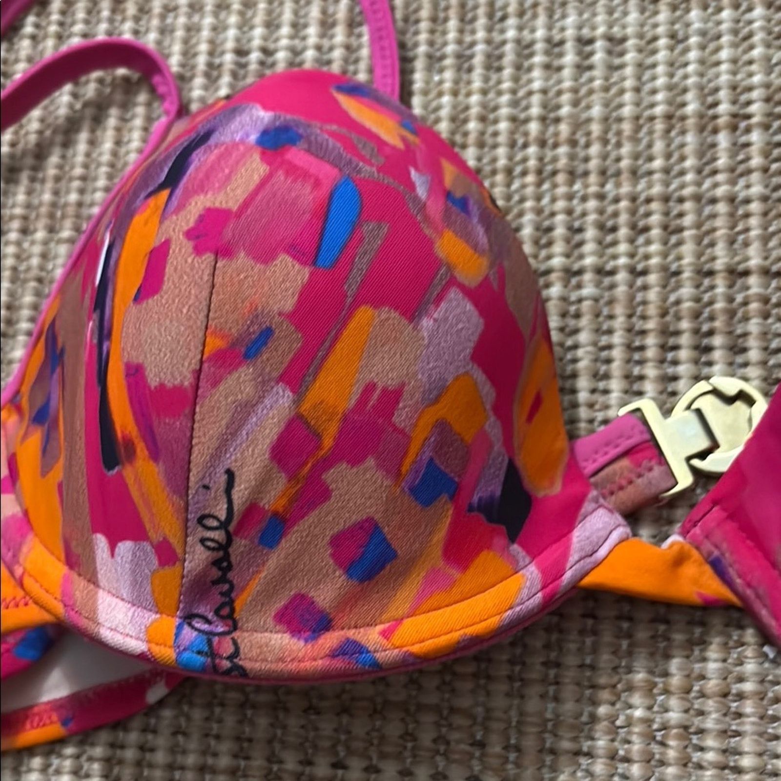 Just Cavalli NWT Just Cavalli Vibrant Pinkish Orange vivid Bikini Set S Size ONE SIZE - 6 Thumbnail