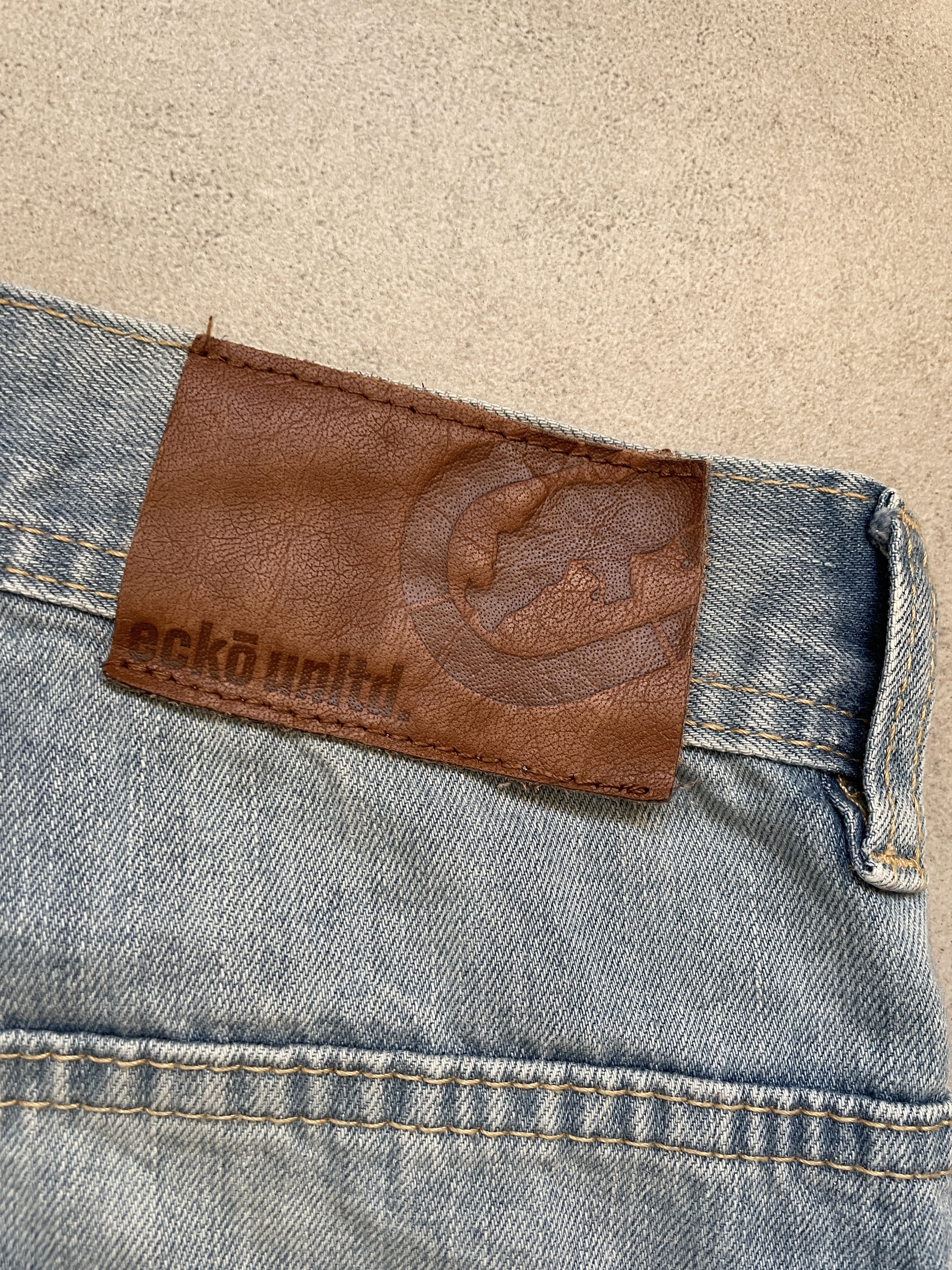 Ecko Unltd. Y2K LIGHT BLUE ECKO UNLTD UNLIMITED BAGGY STRAIGHT JEANS Size US 36 / EU 52 - 4 Thumbnail