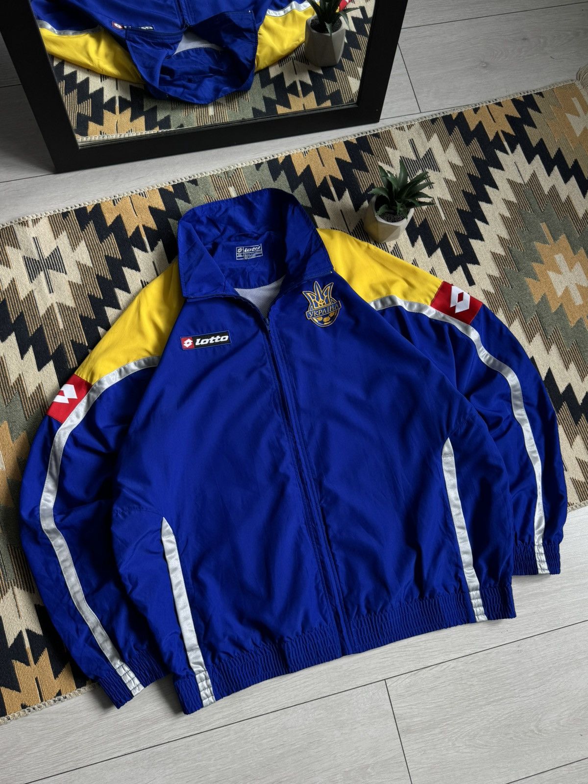 Lotto Sport Vintage Lotto Ukraine 2006-08 Soccer Jacket Blockcore Size US XXL / EU 58 / 5 - 5 Thumbnail