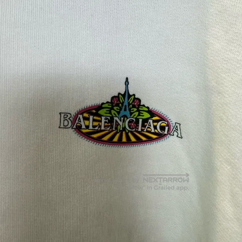 Balenciaga Balenciaga Eiffel Tower Small Logo White Hoodie Size US S / EU 44-46 / 1 - 3 Thumbnail