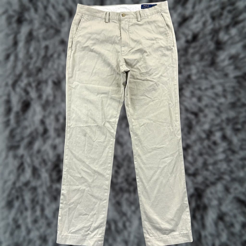 Polo Ralph Lauren VINTAGE Polo Ralph Lauren Pants Men’s Beige Twill Chino Casual Zip 34x34 Preppy Size US S / EU 44-46 / 1 - 1 Thumbnail