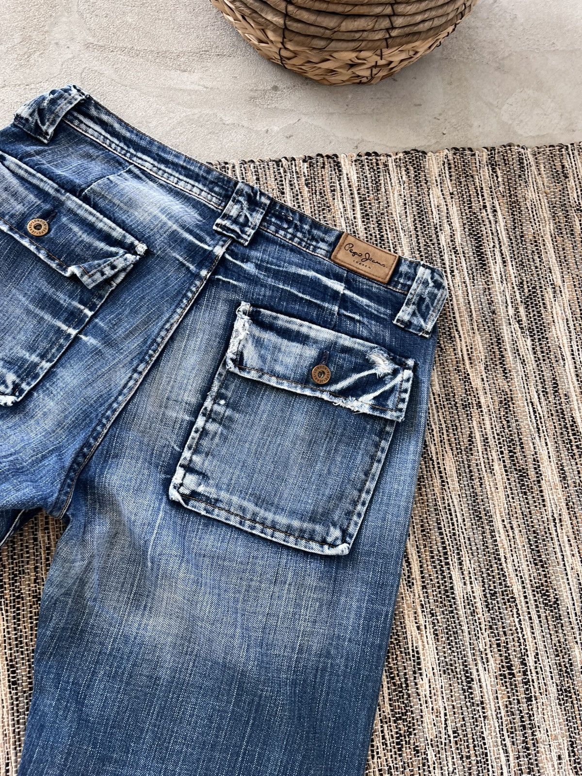 Pepe Jeans × Vintage Hype Vintage Pepe Jeans Blue Denim London Distressed Y2K Size US 32 / EU 48 - 16 Thumbnail