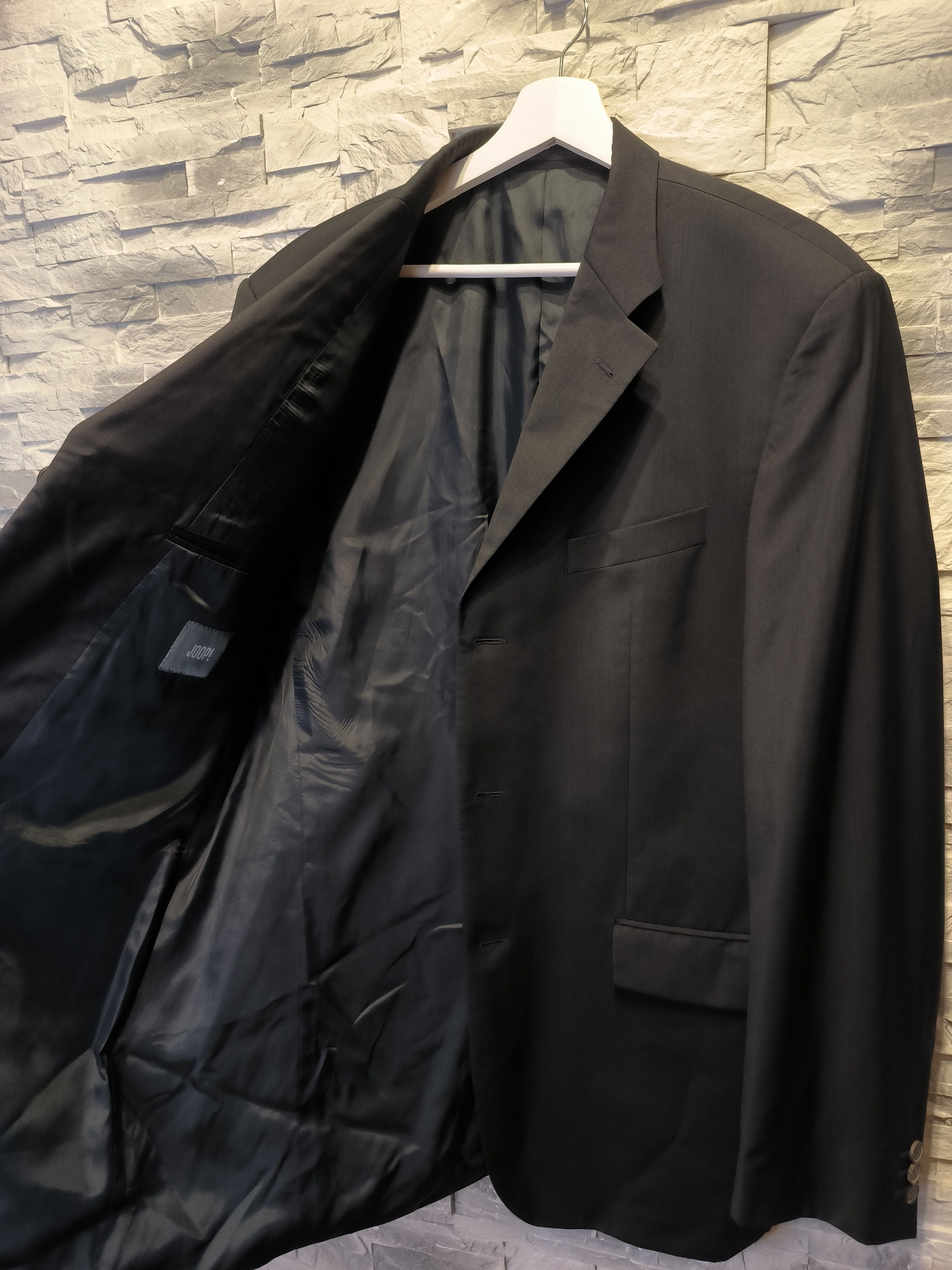 Joop! × Vintage Vintage Joop Suit Jacket Wool Cashmere Black Size 50S - 2 Thumbnail