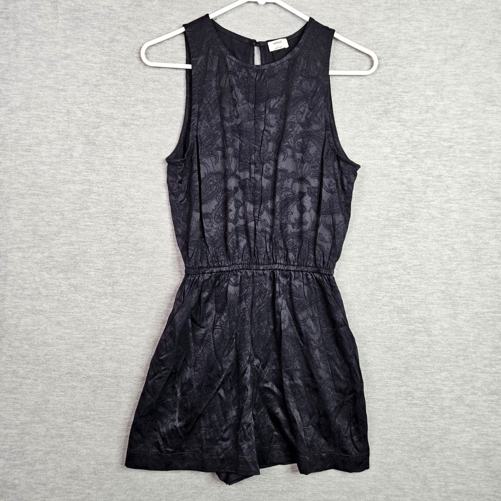 Aritzia Aritzia Romper Shirt Black Sleeveless Elastic Waist Size S Women Vintage No Size 28" / US 6 / IT 42 - 2 Thumbnail
