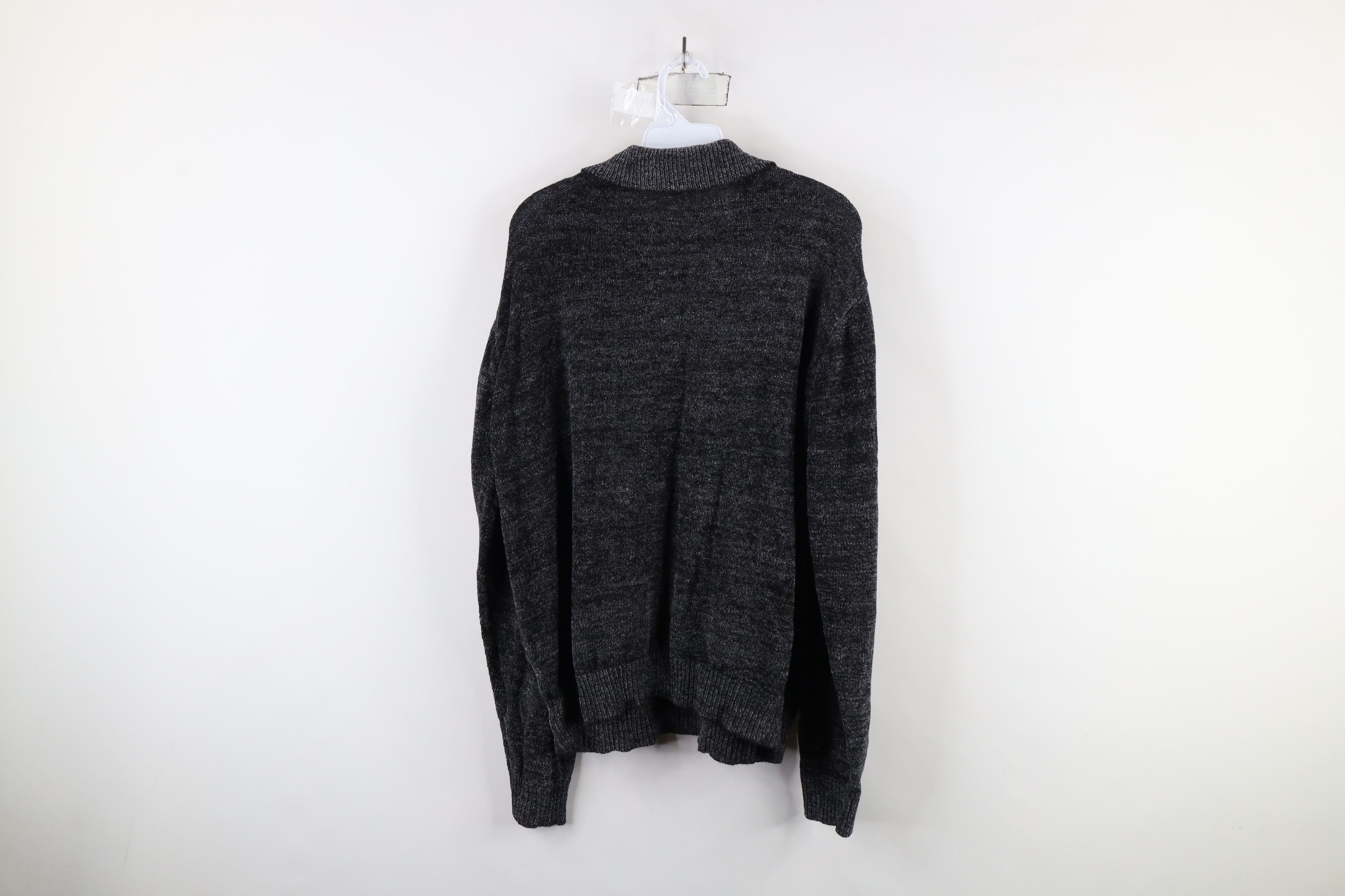 Vintage Vintage 90s Streetwear Fleece Collared Pullover Sweater Gray Size US L / EU 52-54 / 3 - 9 Thumbnail