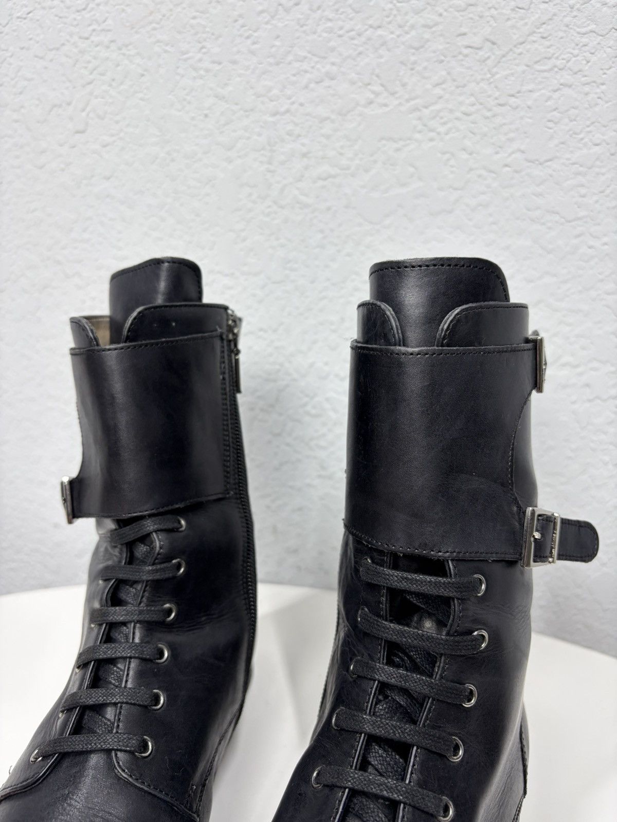 If Six Was Nine AS 98 Vibe Artisan Brown Leather Side Zip Ankle Biker Boots Size US 8 / EU 41 - 13 Thumbnail
