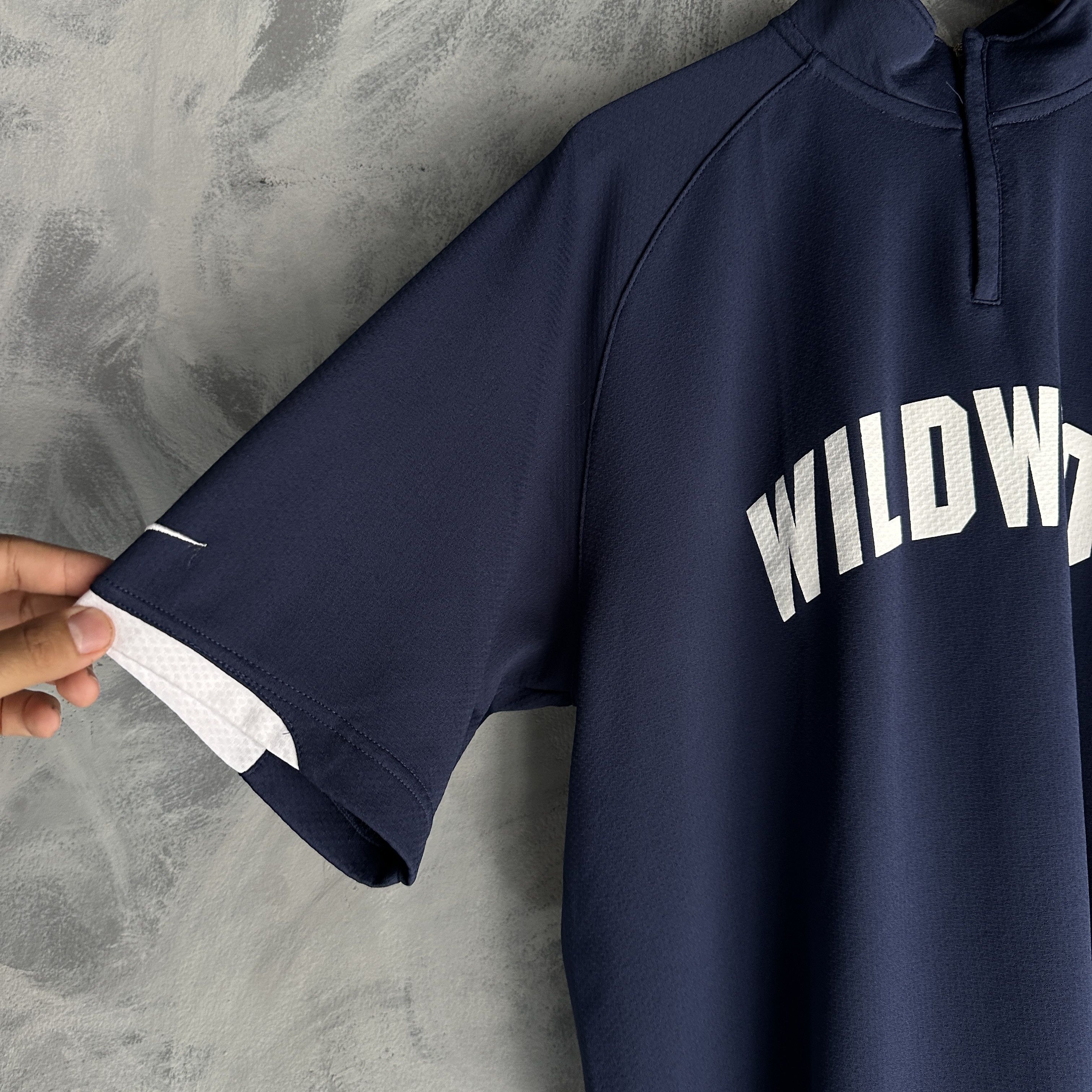 Nike Vtg Nike Wildwood Jersey 1/4 Zip T Shirt Mens High School Size US M / EU 48-50 / 2 - 7 Thumbnail