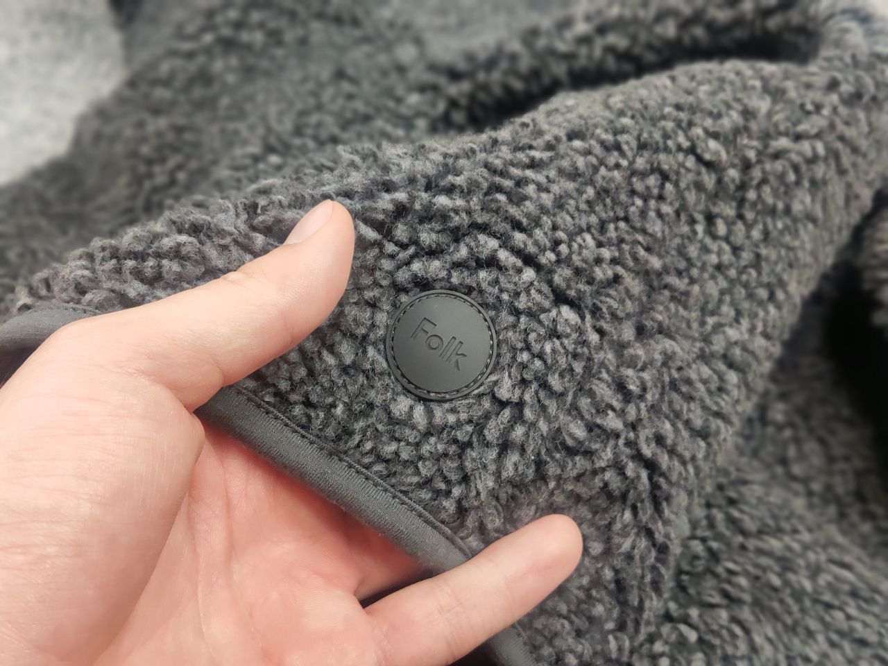 Folk Folk Design Teddy Fleece Sherpa Gray Overshirt Pocket Jacket Size US S / EU 44-46 / 1 - 8 Thumbnail