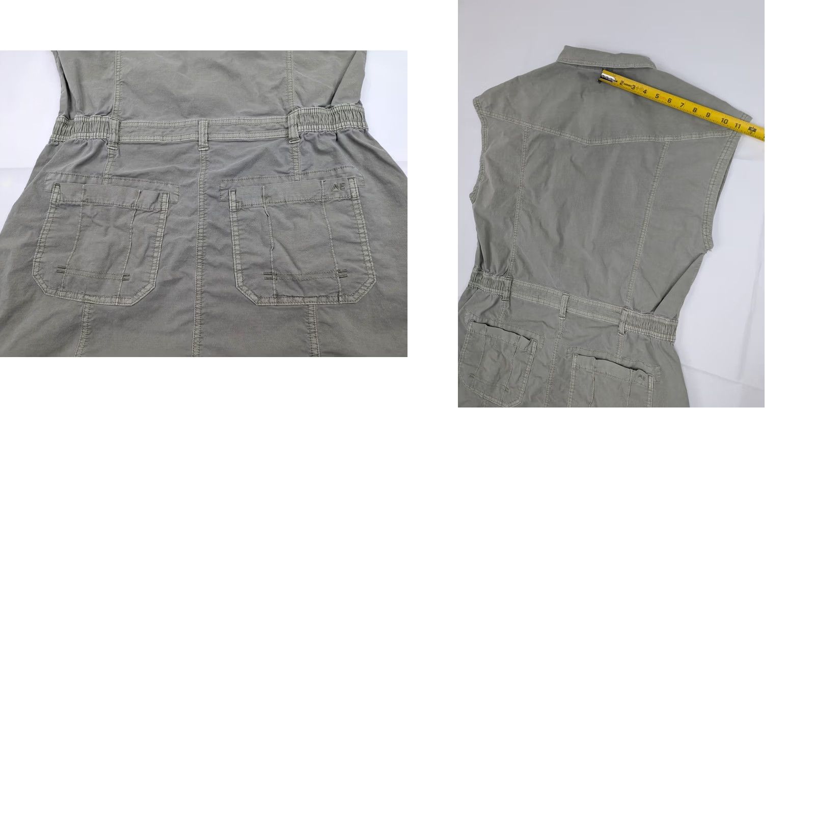 American Eagle Outfitters American Eagle Outfitters Lightweight Denim Sleeveless Button Dress Women L Green Size L / US 10 / IT 46 - 9 Thumbnail