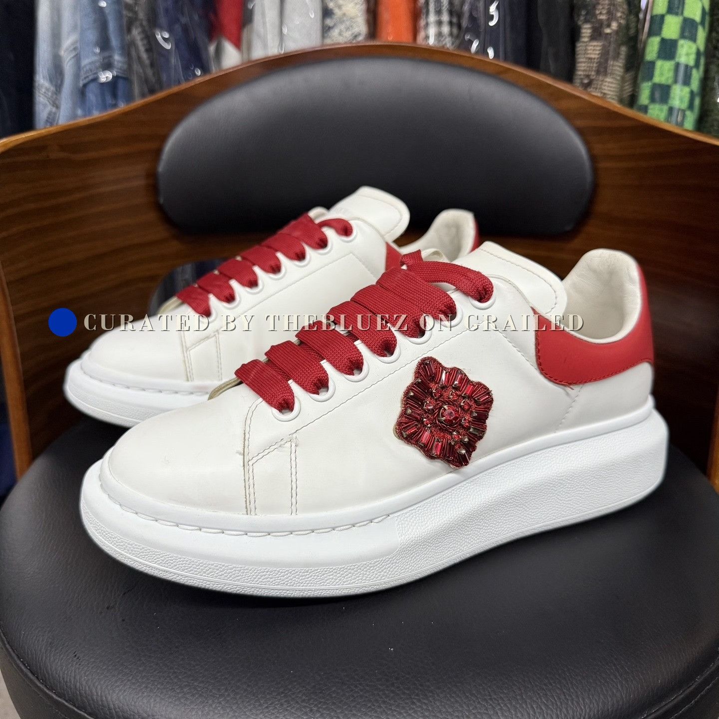 Alexander McQueen McQueen White Red Diamond VIP Limited Size US 9 / IT 39 - 1 Thumbnail