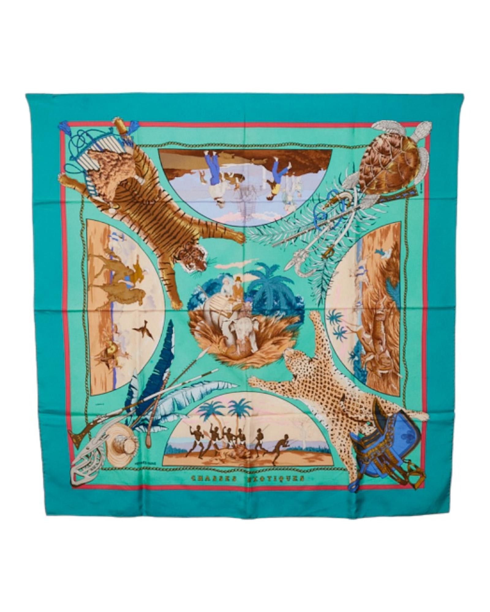 Hermes Hermes Carré Chasses Exotiques Silk Scarf | Grailed