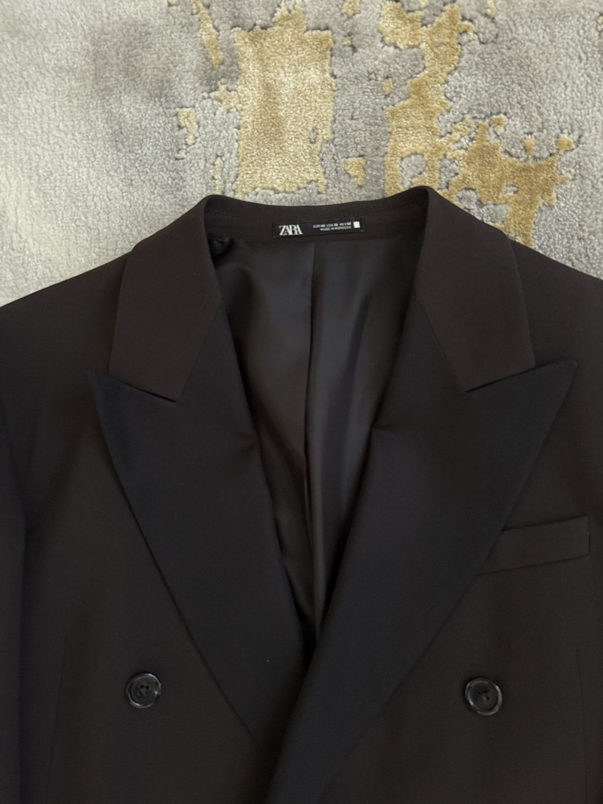 Zara Zara Double Breasted Blazer Jacket Brown Size US M / EU 48-50 / 2 - 3 Thumbnail