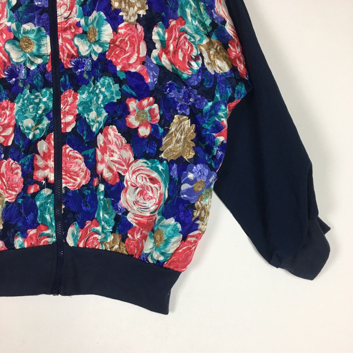 Vintage Vintage Silver Threads Boxy Track Bomber Jacket Size L / US 10 / IT 46 - 3 Thumbnail