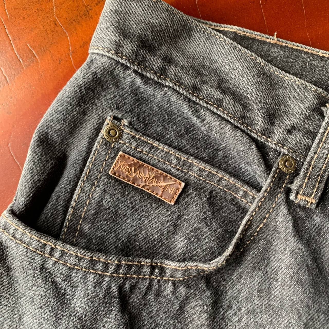 Yves Saint Laurent Vintage Yves Saint Laurent YSL Dark Grey Denim Jeans Pants Size US 32 / EU 48 - 7 Thumbnail