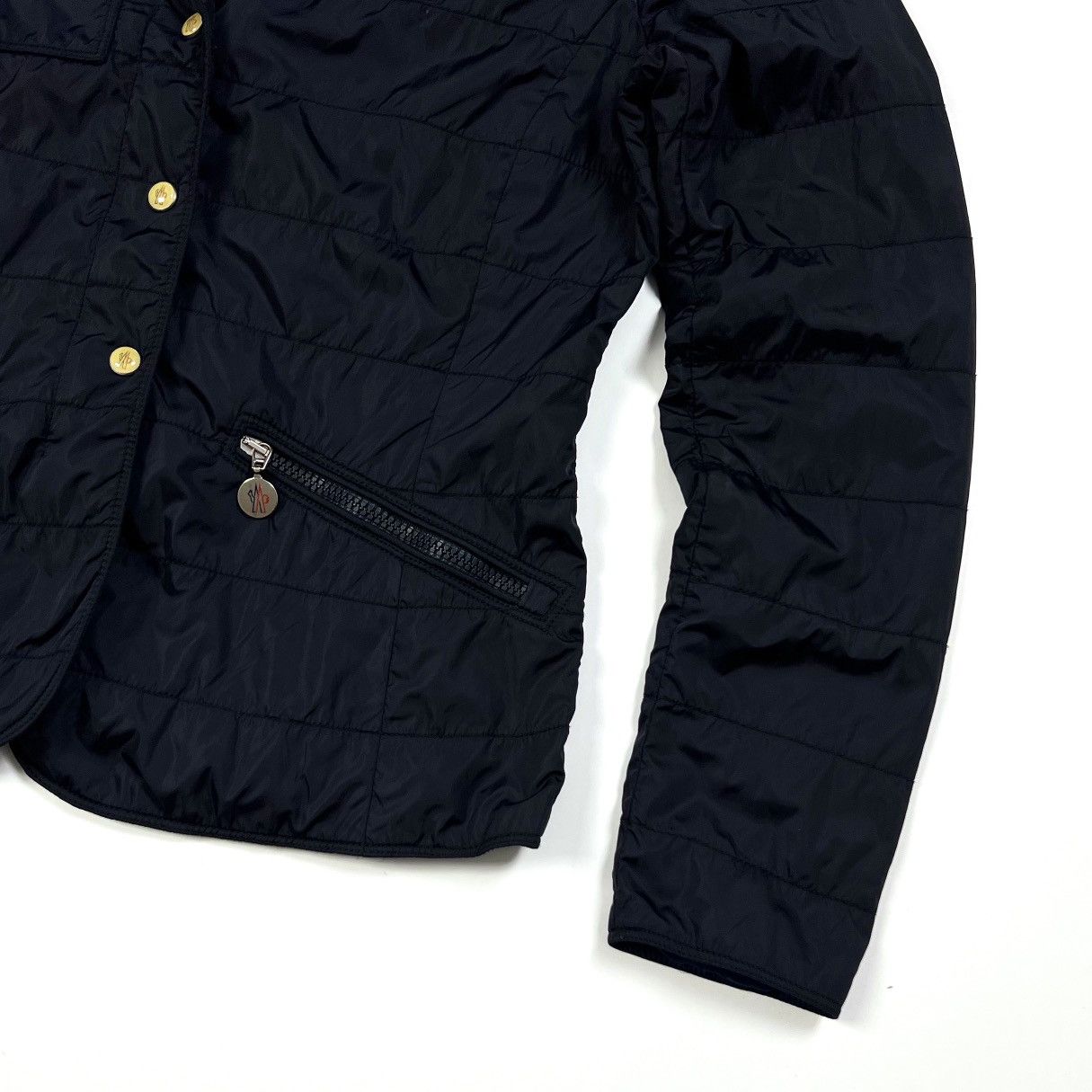 Moncler Auth Moncler Nylon Navy Blue Jacket Blazer Women’s Size S/M Size M / US 6-8 / IT 42-44 - 9 Thumbnail