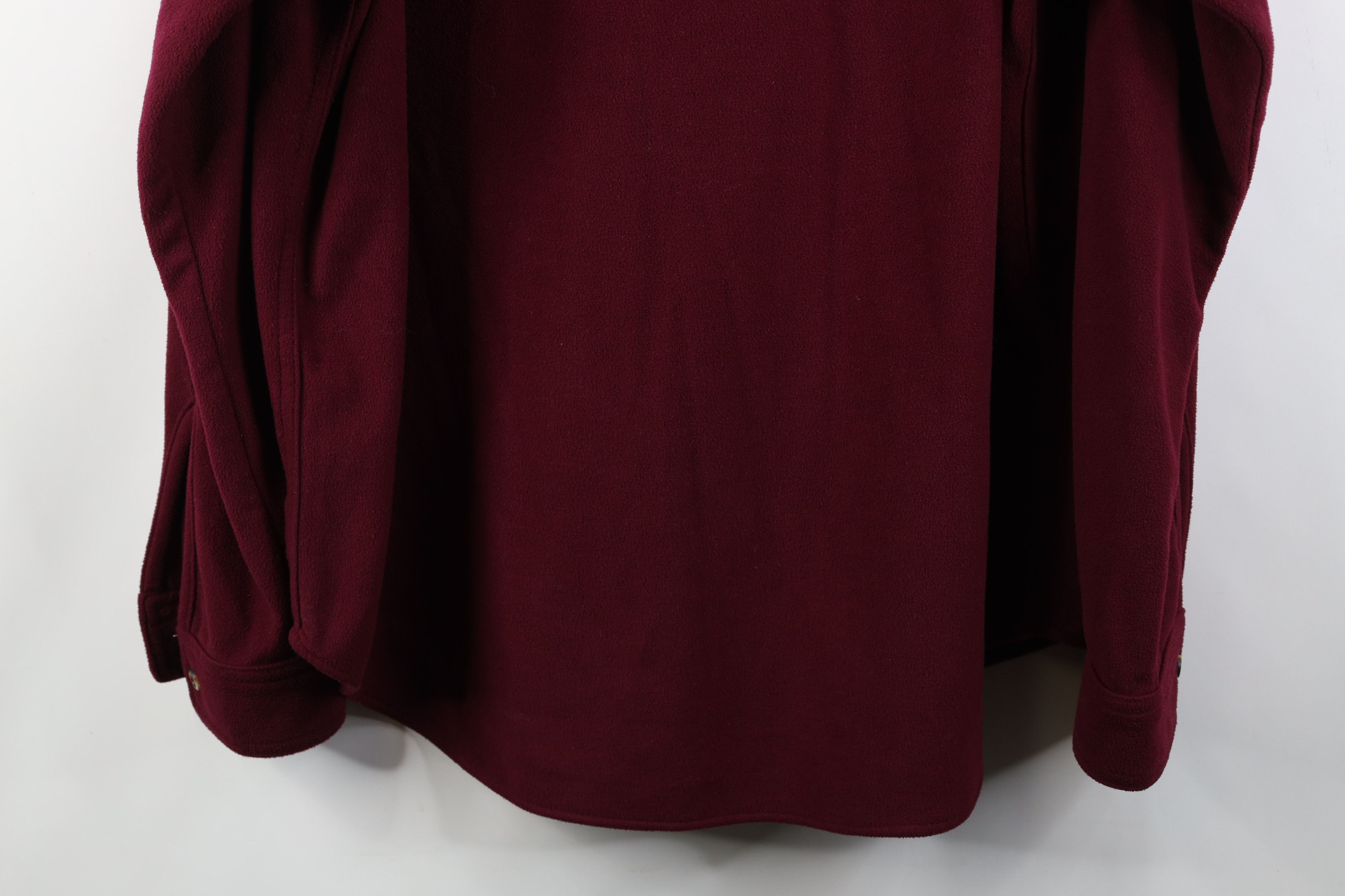 Cabelas Vintage 90s Cabelas Pocket Fleece Button Shirt Burgundy Size US XL / EU 56 / 4 - 13 Thumbnail