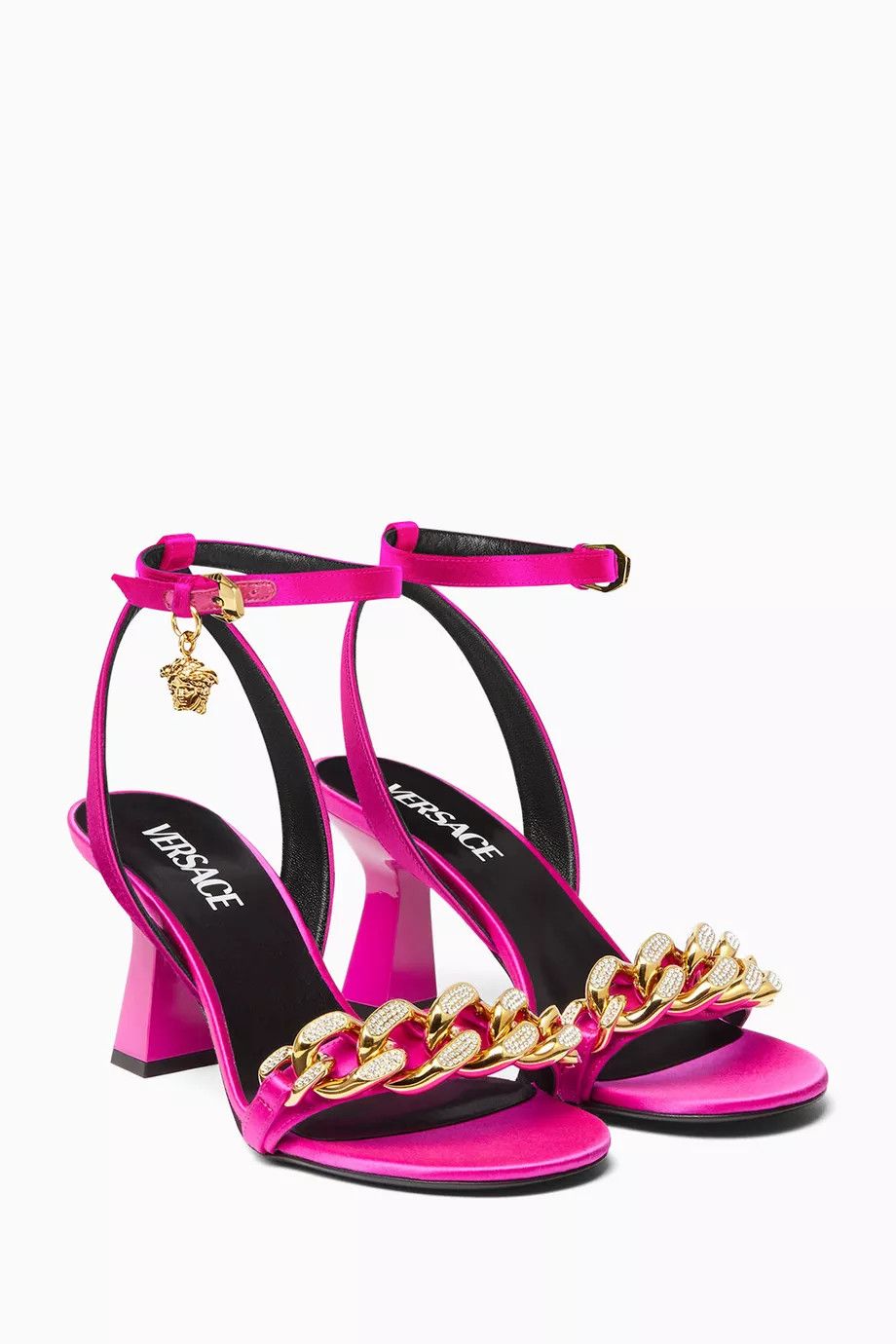 Versace o1y0226 Ankle Strap Sandals in Fuchsia Size US 8 / IT 38 - 2 Thumbnail