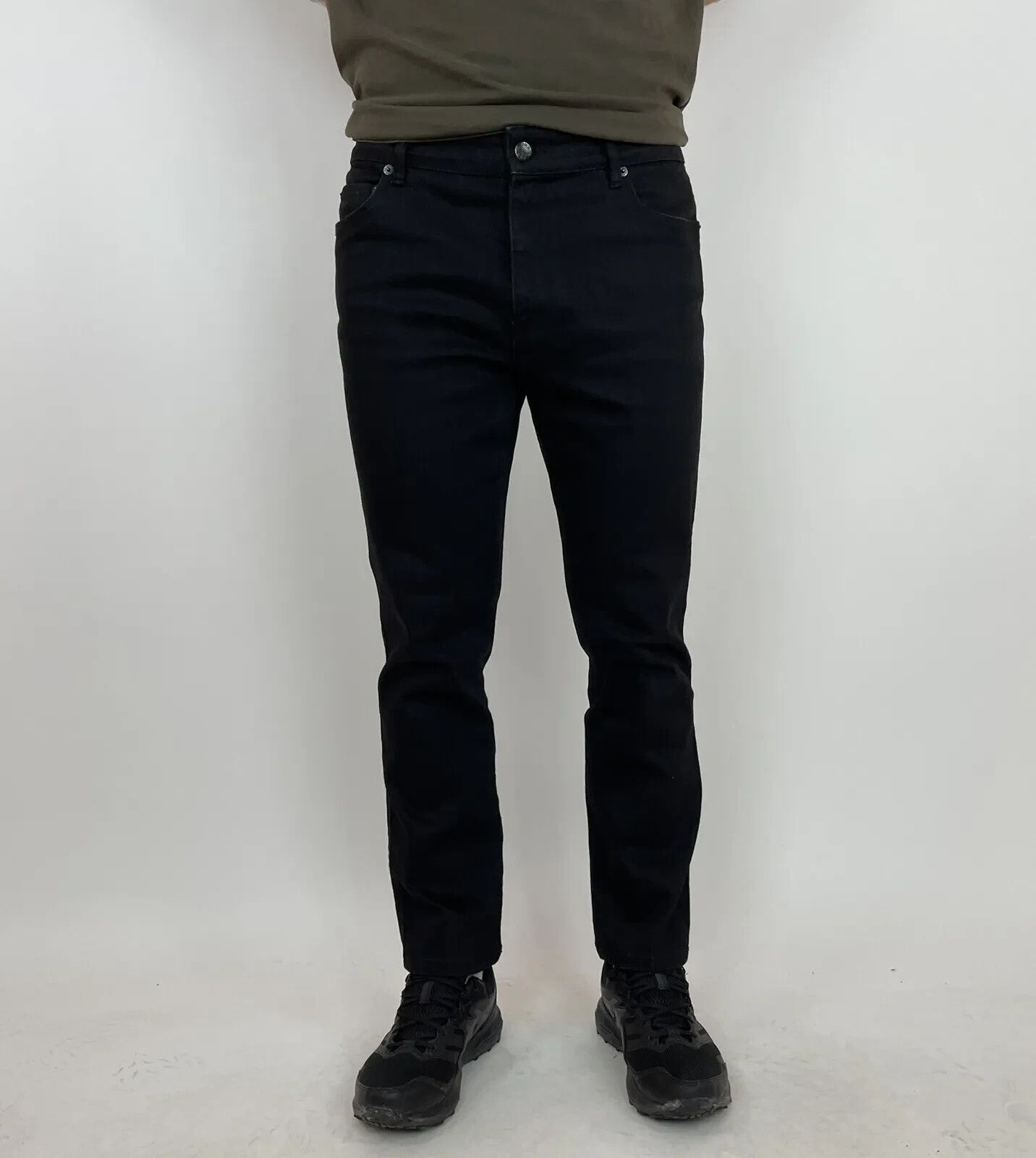 Prada PRADA Mens Tapered Jeans Black Denim Classic Trousers Basic Size US 31 - 1 Thumbnail