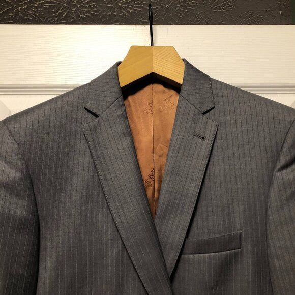 Jos. A. Bank jos.a.bank men's gray 100%wool sport coat jacket blazer 40L Size 40L - 1 Thumbnail
