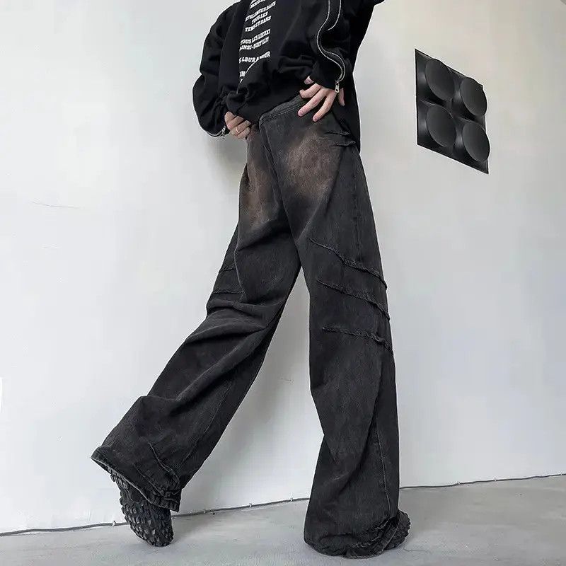 Japanese Brand Retro loose straight leg micro flared jeans Size US 32 / EU 48 - 4 Thumbnail