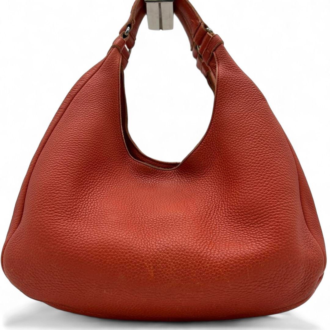 Bottega Veneta Bottega Veneta - Orange Hobo Handbag Leather Size ONE SIZE - 4 Thumbnail