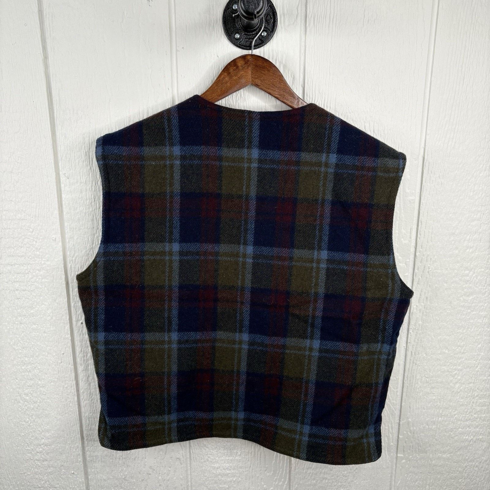 Other Vintage 80s Green Navy & Burgundy Vest Medium Size US M / EU 48-50 / 2 - 2 Thumbnail
