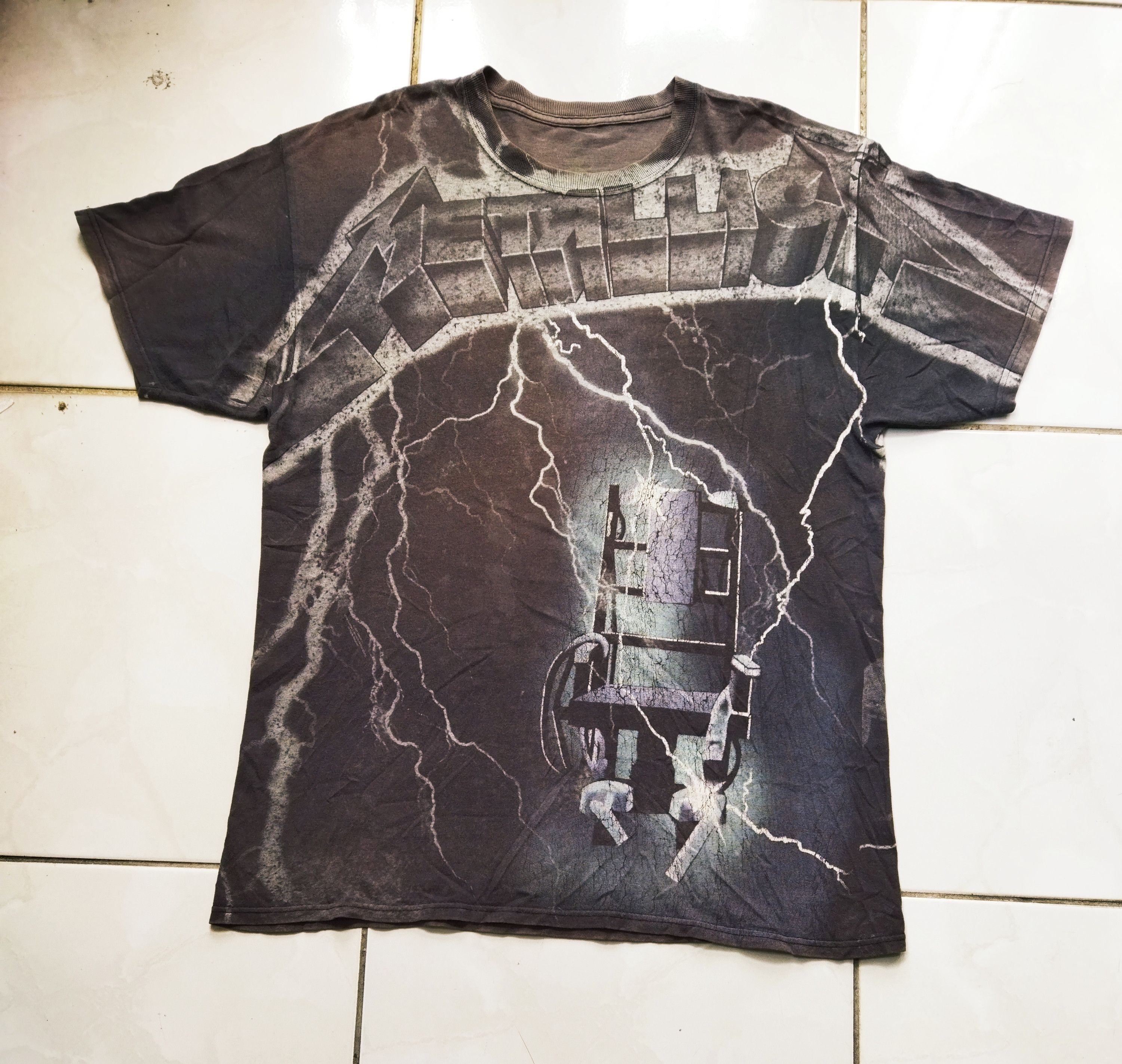 Band Tees METALLICA ride the lightning fullprint t shirt Size US L / EU 52-54 / 3 - 1 Thumbnail