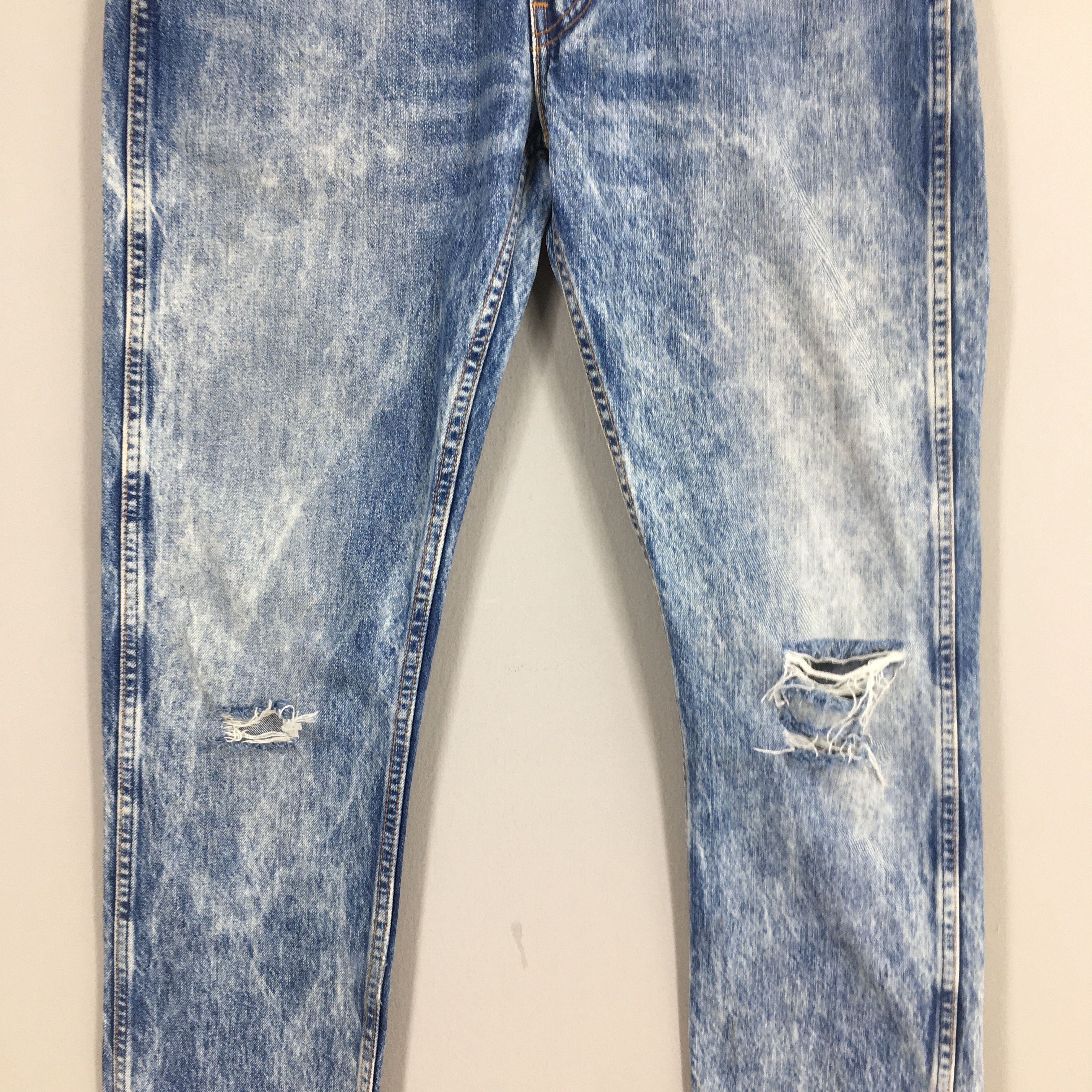 Levi's Size 31x31.5 Vintage Y2K Levi's 505 Faded Blue Jeans S1006 Size US 31 - 3 Thumbnail