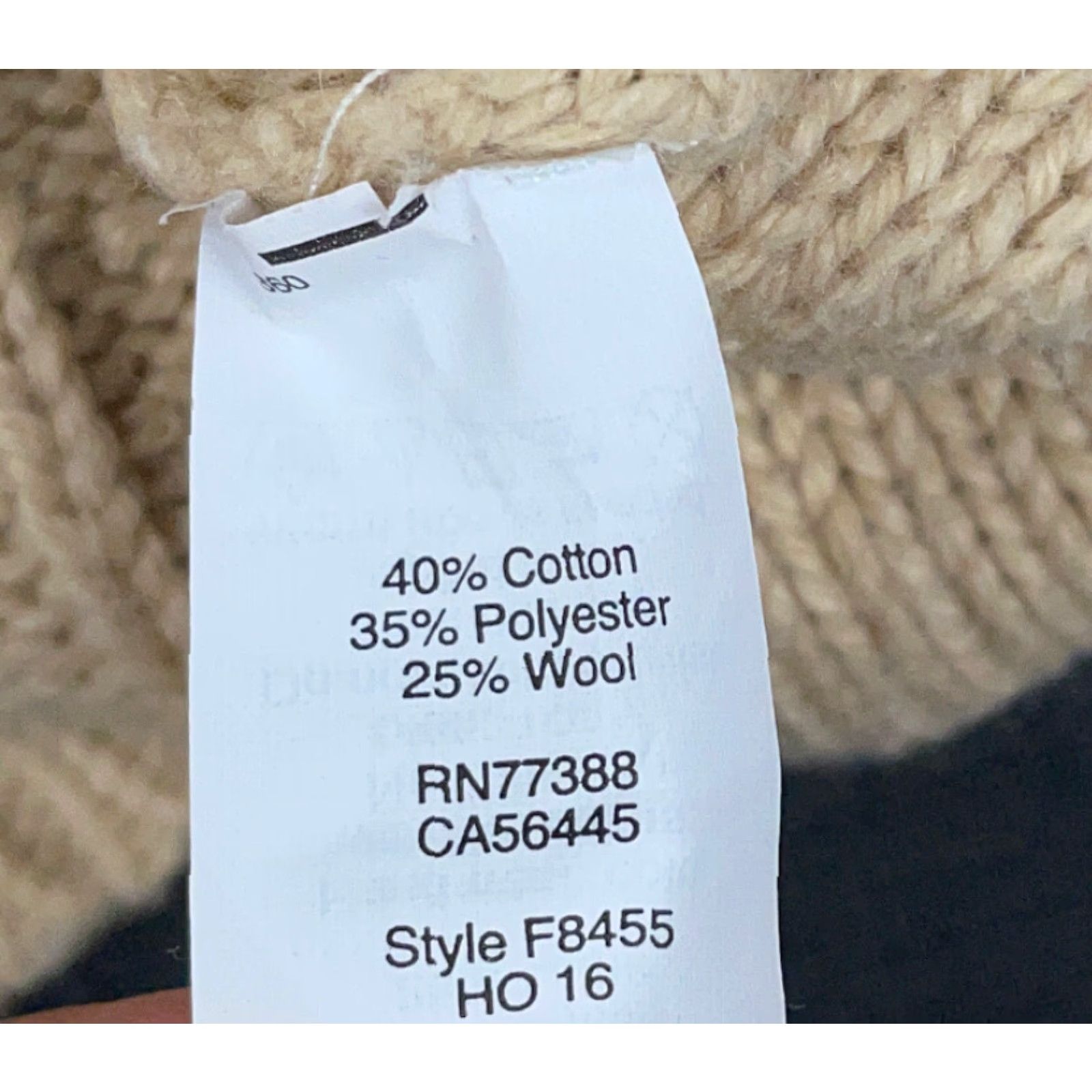 J.Crew J.Crew Beige Cable-Knit Pullover Sweater F8455 Women's Medium Beig e Knit Crew Neck Casual Preppy Classic Ivy League" Size M / US 6-8 / IT 42-44 - 5 Thumbnail