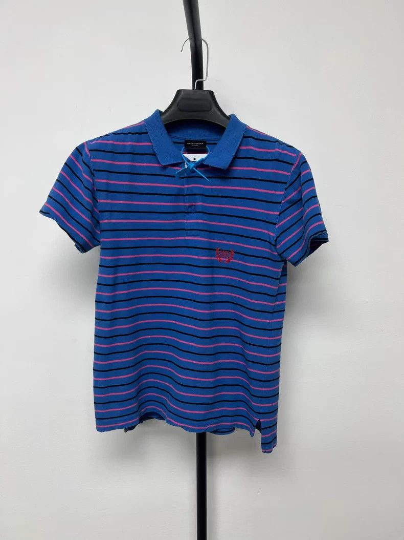 Balenciaga 25SS Wheat Stripe Polo Shirt