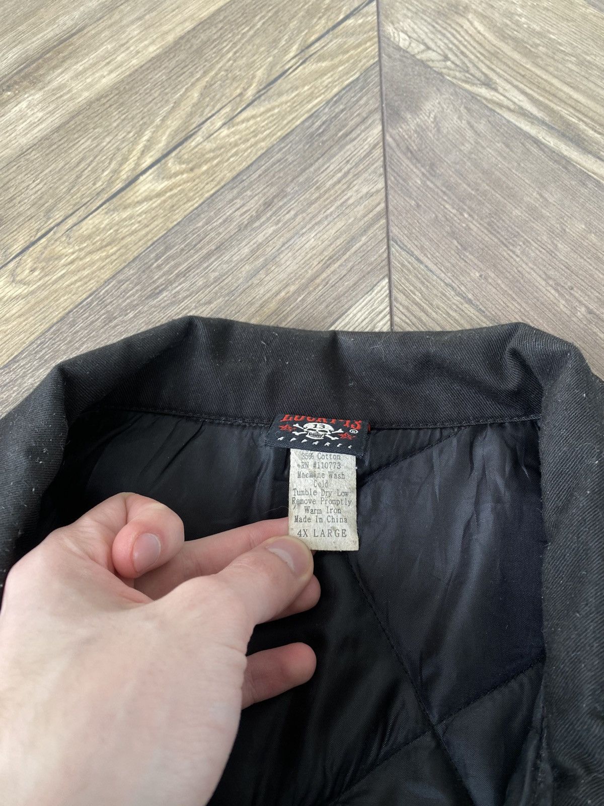 Vintage Vintage Lucky 13 Black Denim Work Jacket Size US XXL / EU 58 / 5 - 7 Thumbnail