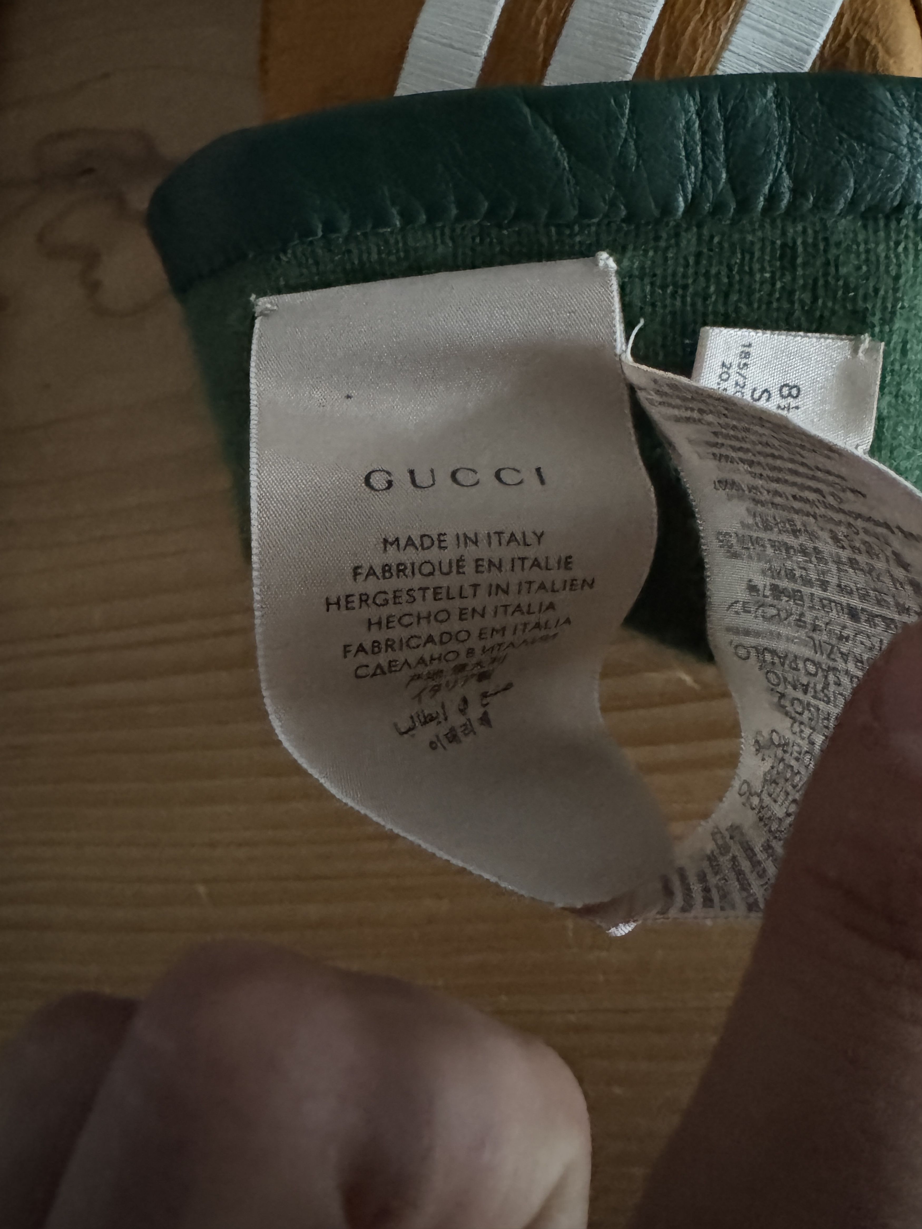 Adidas × Gucci Yellow Leather Gloves Size ONE SIZE - 13 Thumbnail