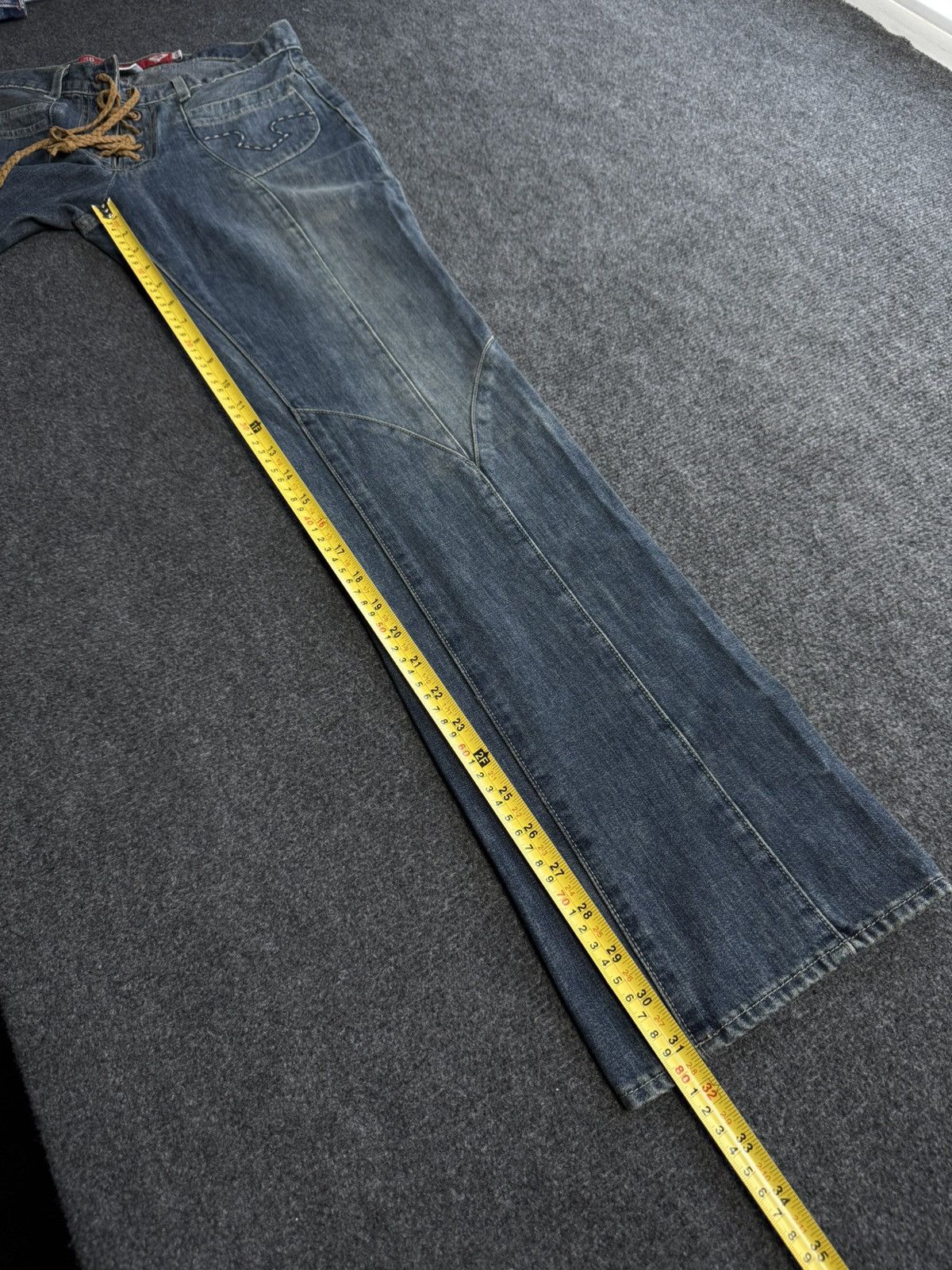 Guess Archive Y2K Guess Western USA Retro 00s Lace Up Denim Jeans Size 28" / US 6 / IT 42 - 19 Thumbnail