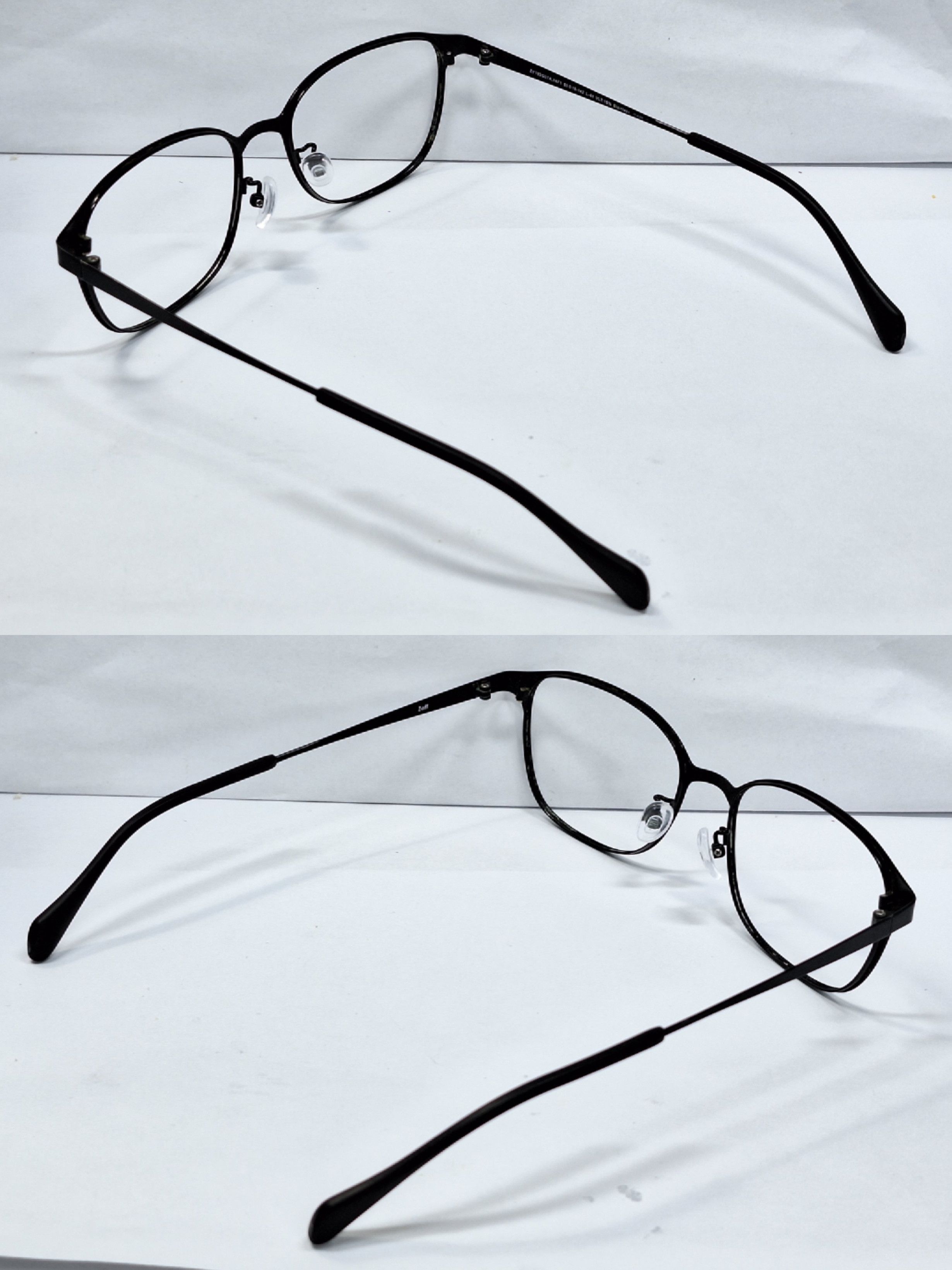 Vintage Zoff ZY192G07A Black Stainless Steel Glasses 55mm Wide Fit Size ONE SIZE - 5 Thumbnail