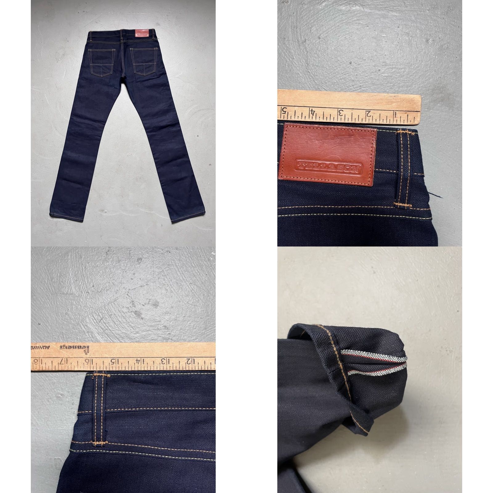 Tellason Tellason Jeans Blue Denim 31 Regular Men Made In USA Selvedge USA Vintage? Size US 31 - 8 Thumbnail
