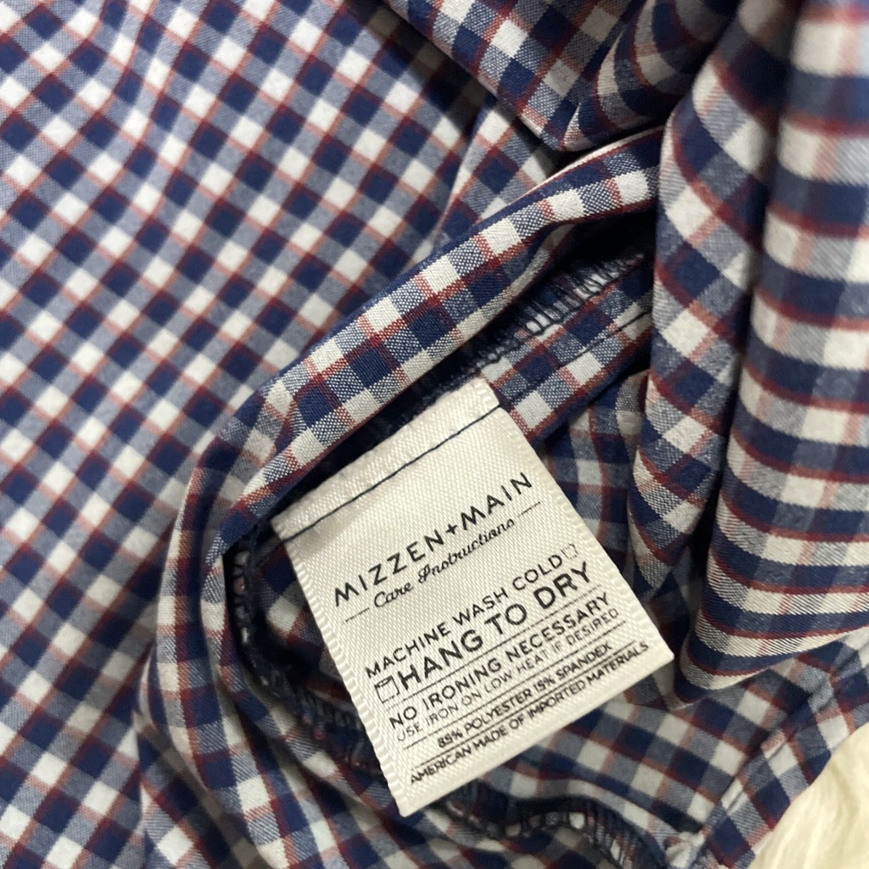 Mizzen+Main MIZZEN MAIN Leeward Shirt Men XL Trim American Blue Red White Plaid Performance Shirt Mens XL Blue Red White Plaid Size US XL / EU 56 / 4 - 5 Thumbnail