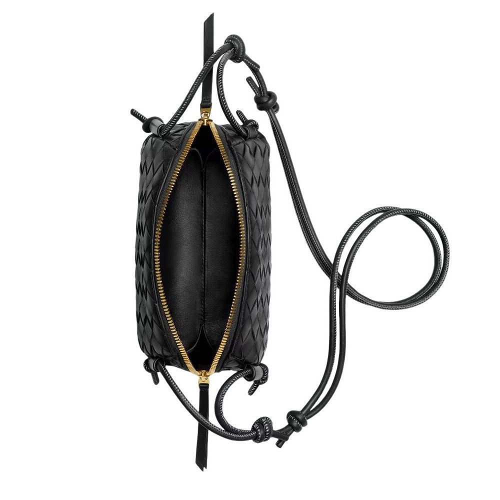 Bottega Veneta BOTTEGA VENETA Concert $2400 Black Intrecciato Leather Pouch Size ONE SIZE - 2 Thumbnail