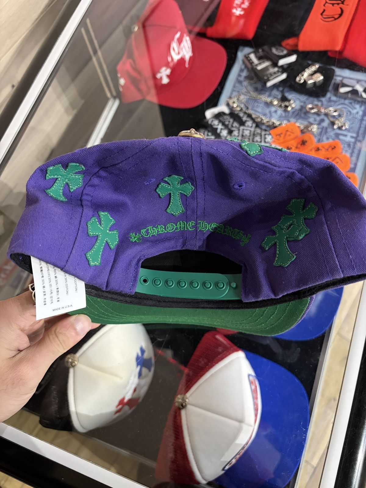 Chrome Hearts CHROME HEARTS PURPLE CROSS PATCH TRUCKER Size ONE SIZE - 2 Thumbnail