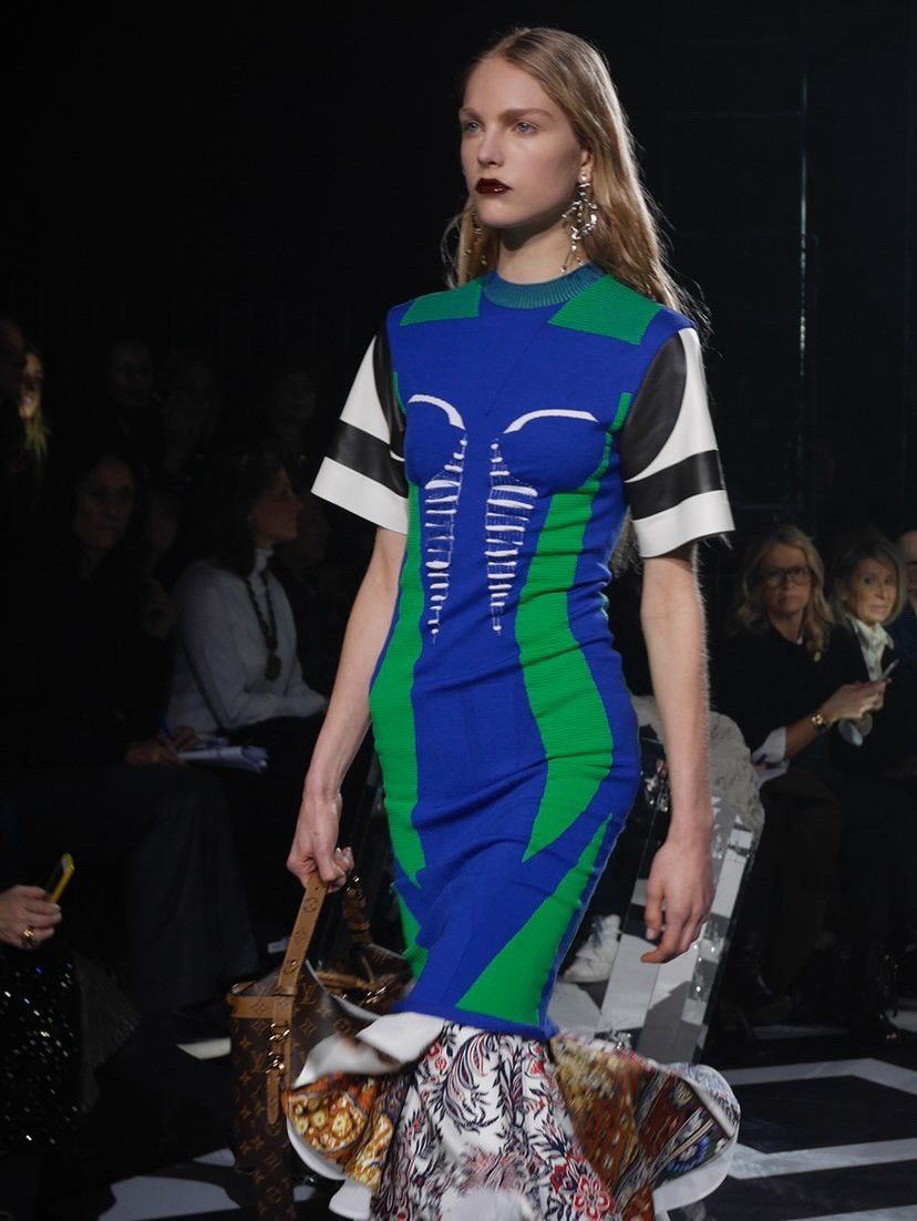 Louis Vuitton Louis Vuitton Runway Fall 2016 Mid Length Dress Blue Green Size S / US 4 / IT 40 - 1 Thumbnail